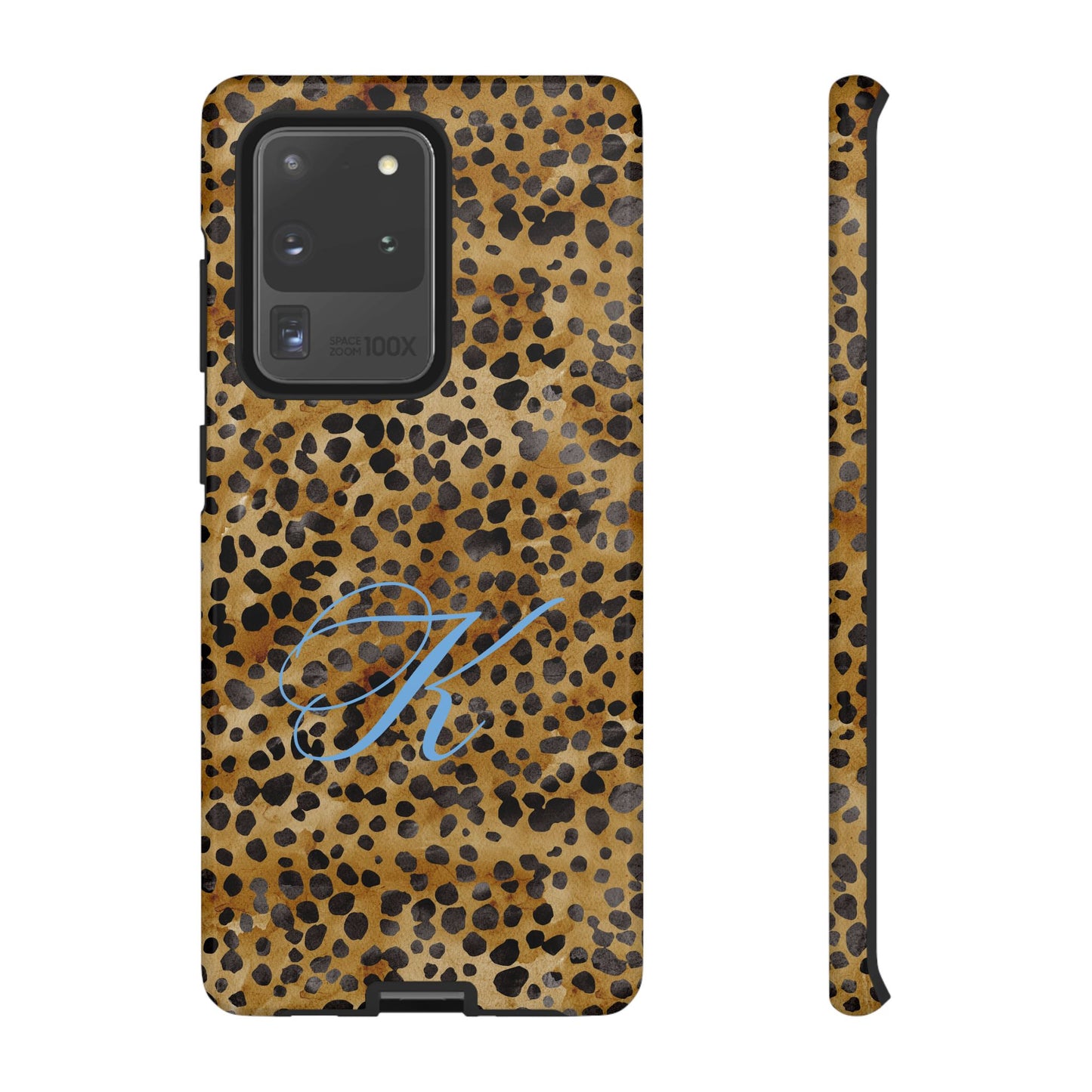 Personalized Initial Leopard Monogram Tough Case