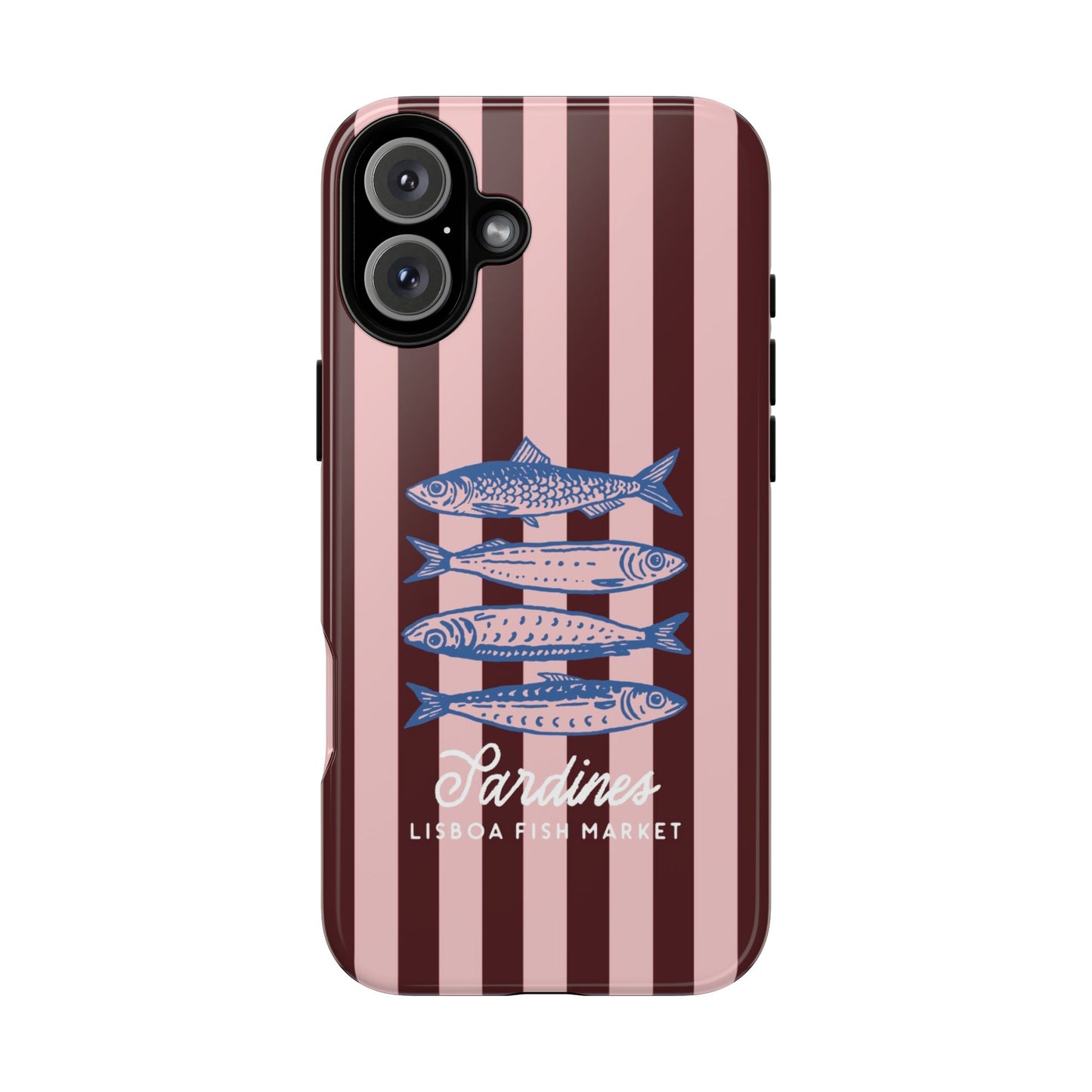 Striped Vintage Sardines Phone Case