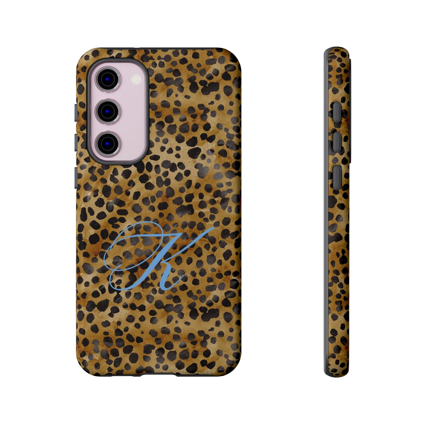 Personalized Initial Leopard Monogram Tough Case