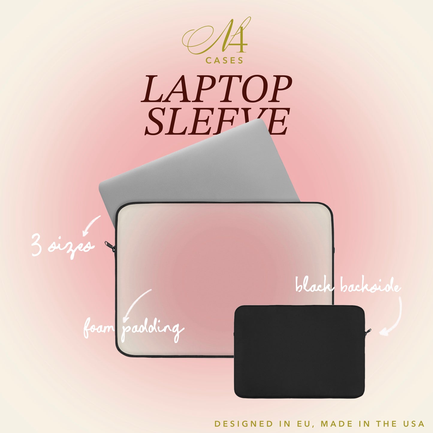 Polka Dot Laptop Sleeve — Pink Dots on Maroon Protective Case