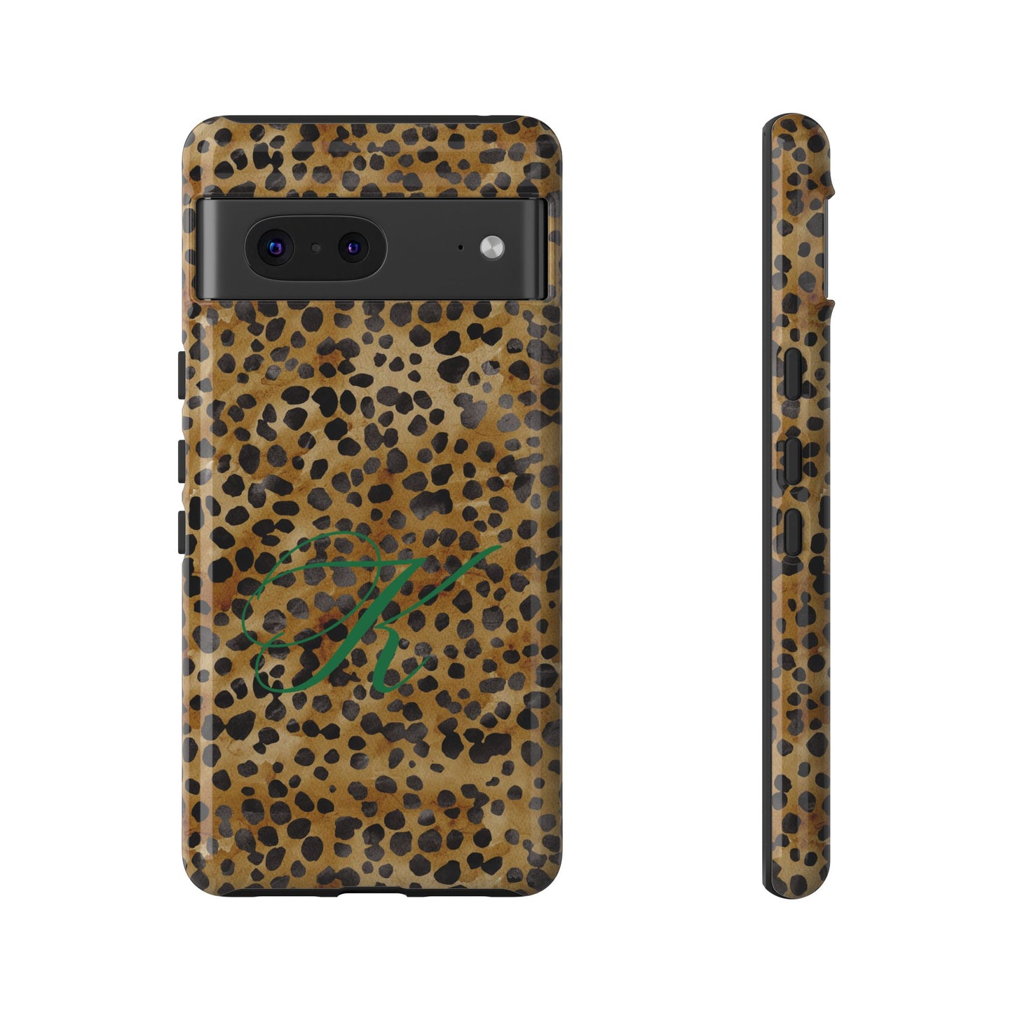 Personalized Initial Leopard Monogram Tough Case