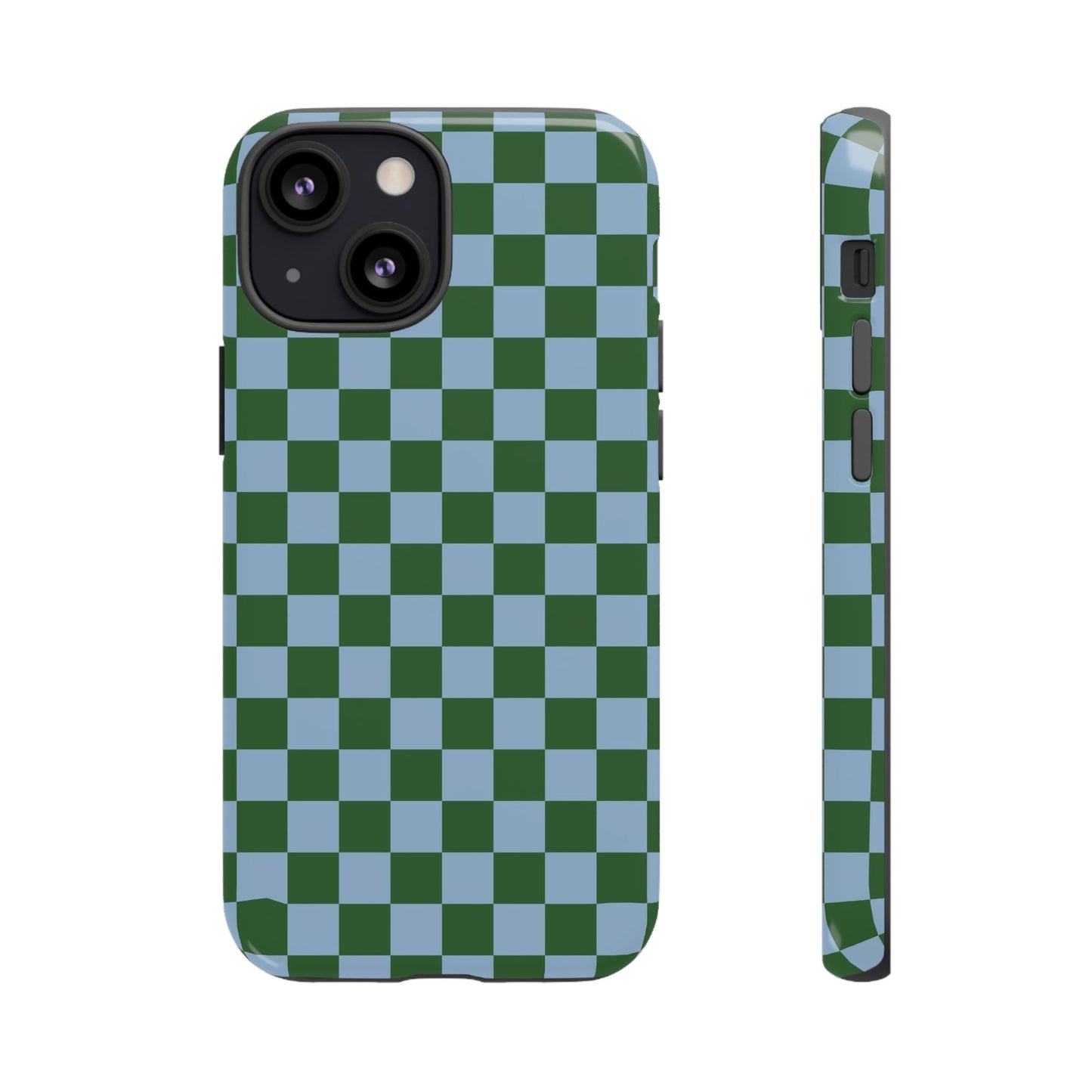 Green & Blue Checkered Phone Case