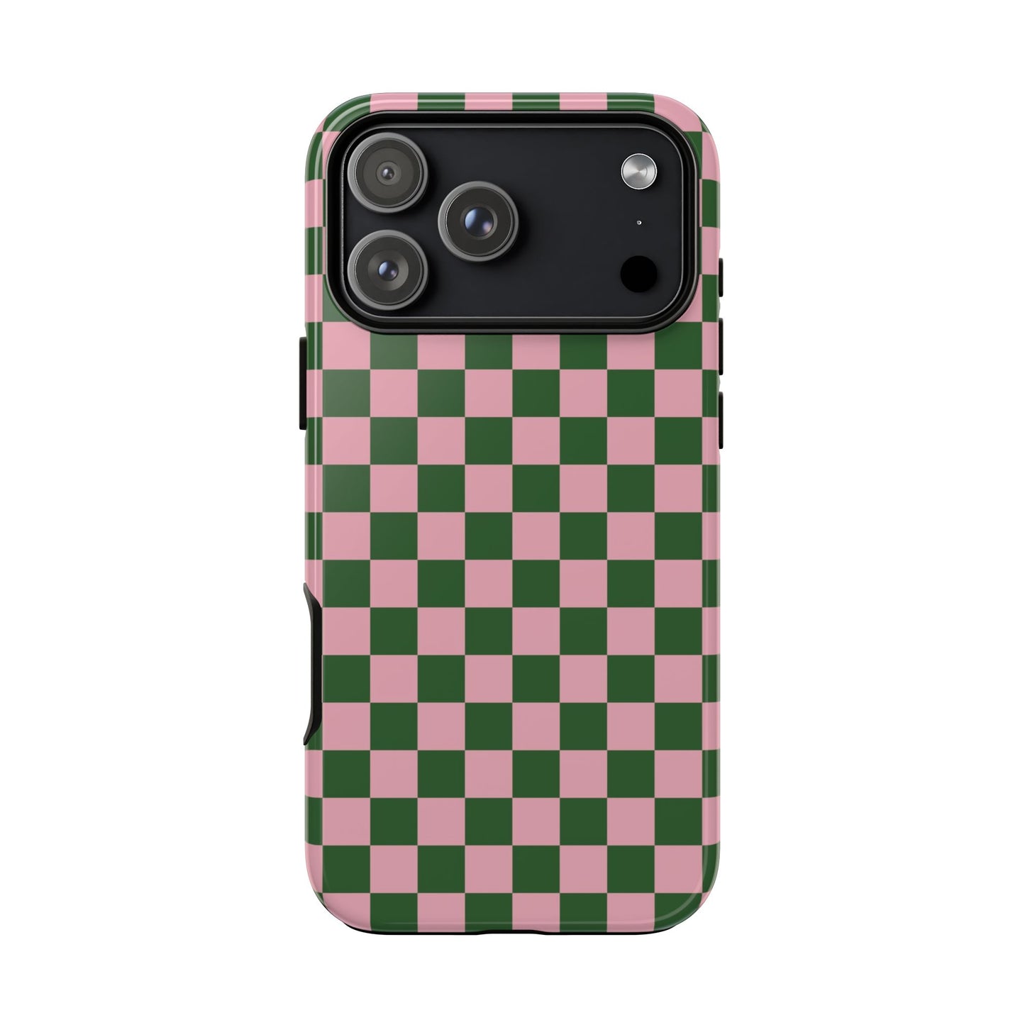 Green & Pink Checkered Phone Case