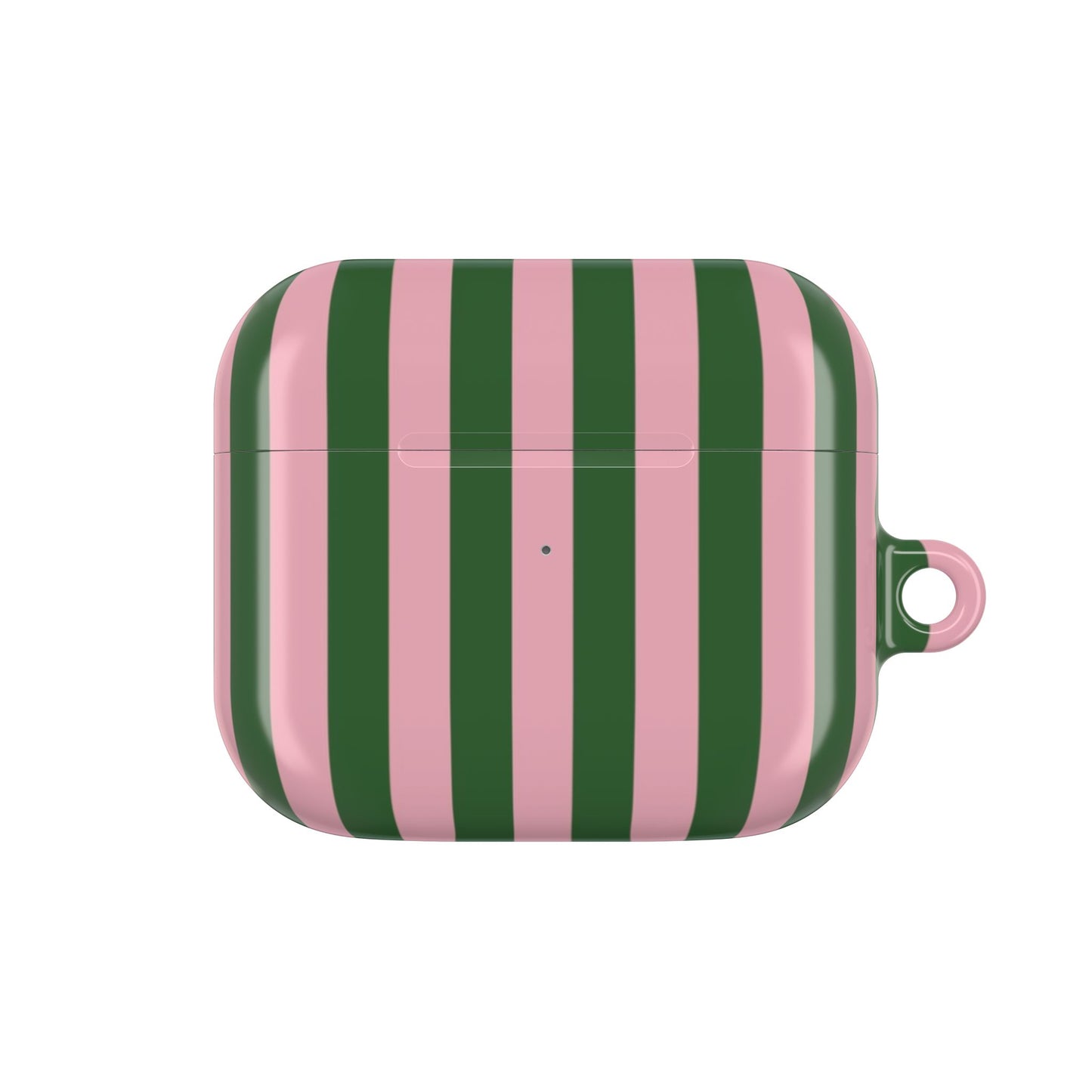 AirPods Case — Pink & Green Vertical Stripe Protective Cover