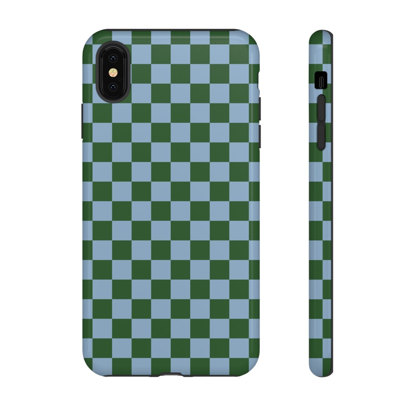 Green & Blue Checkered Phone Case
