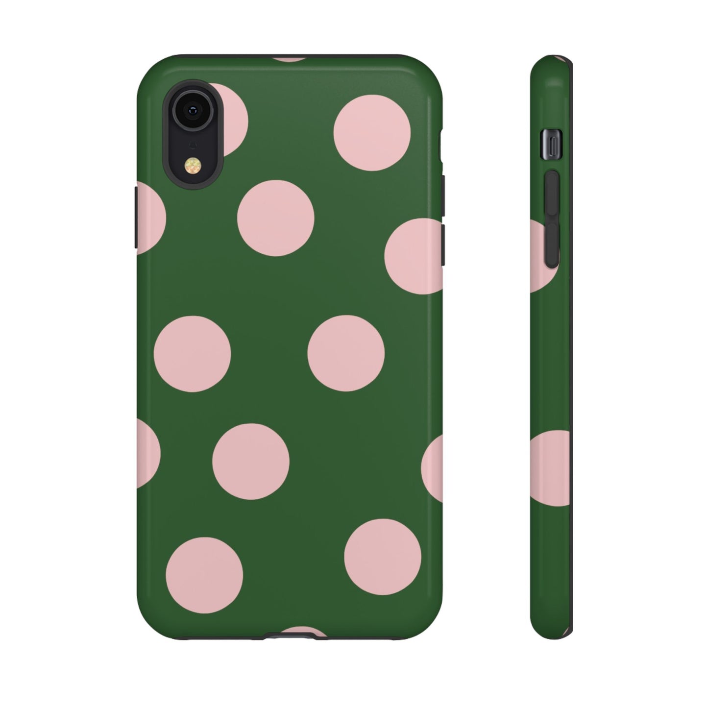 Pink & Green Polka Dot Tough Phone Case