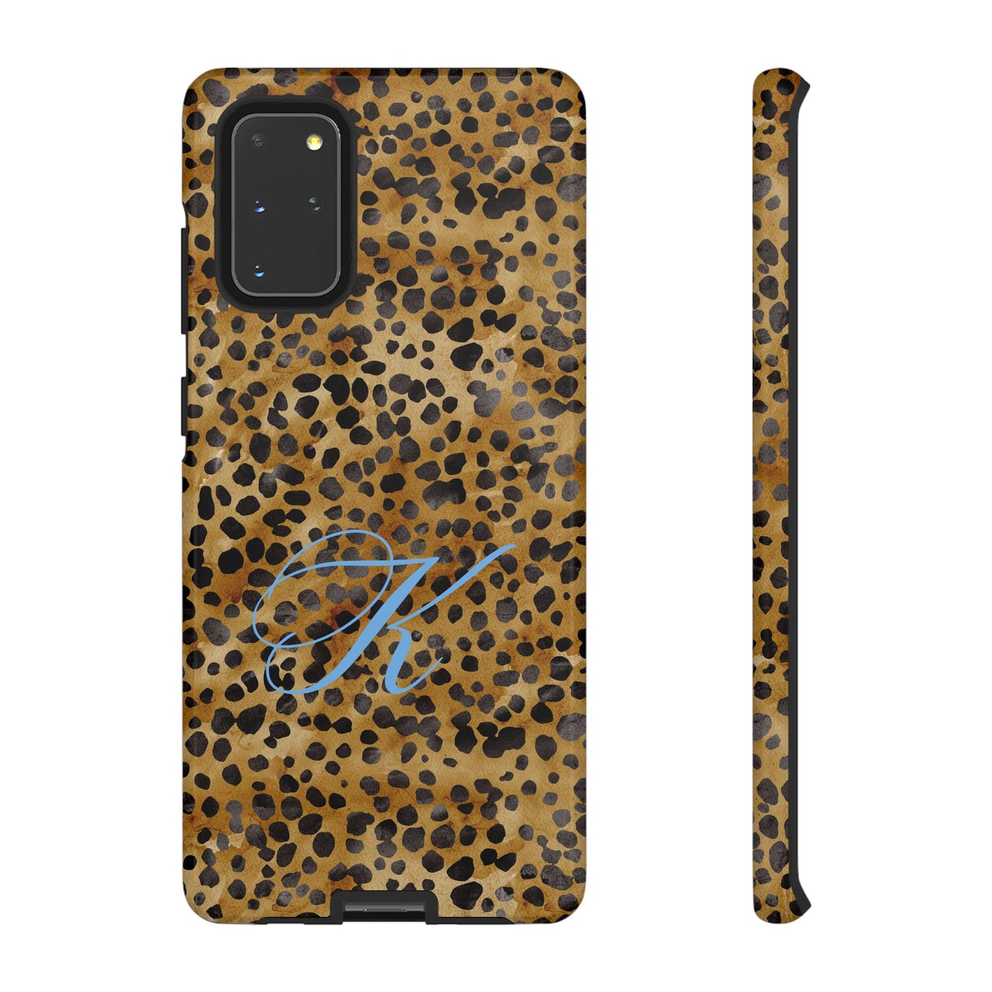 Personalized Initial Leopard Monogram Tough Case