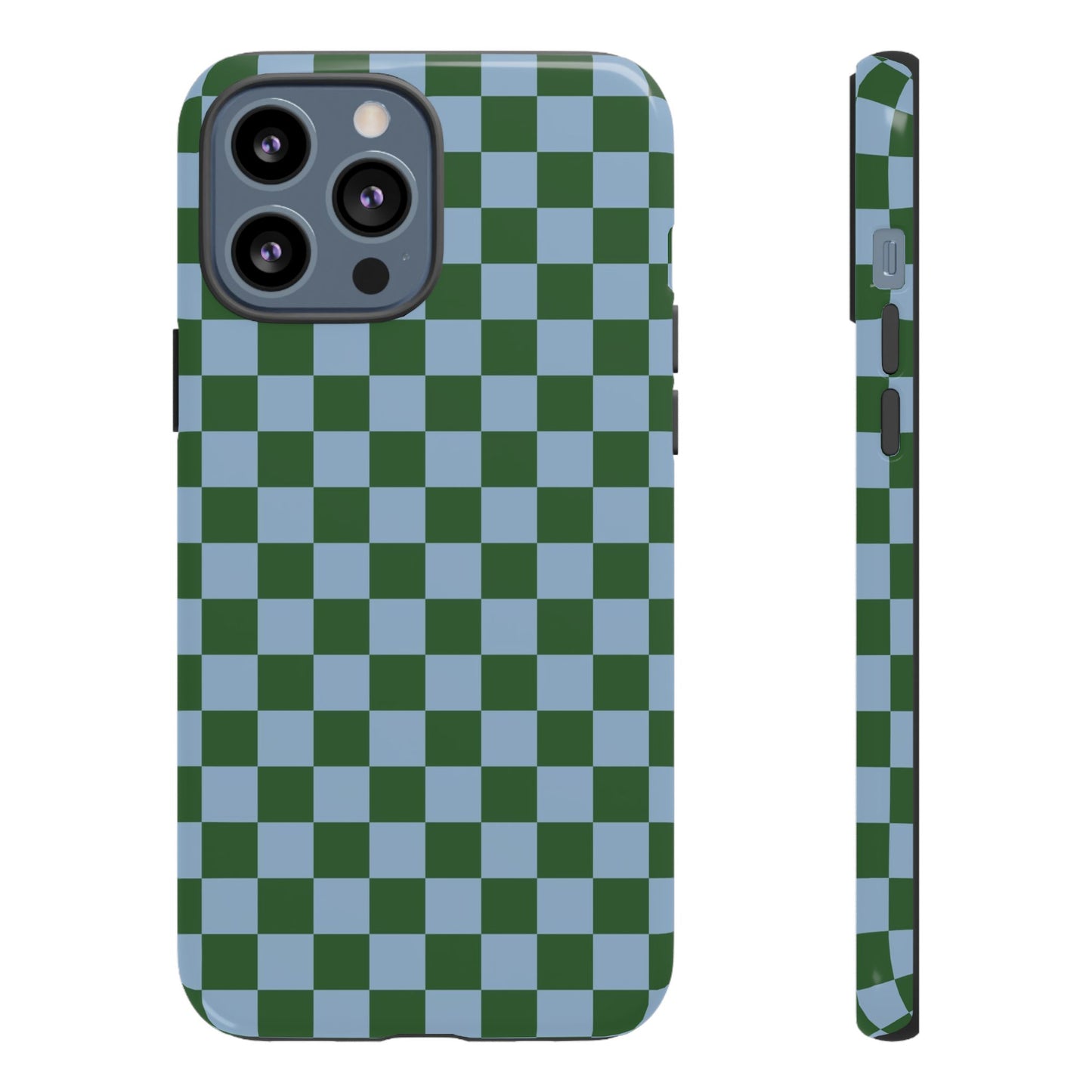 Green & Blue Checkered Phone Case