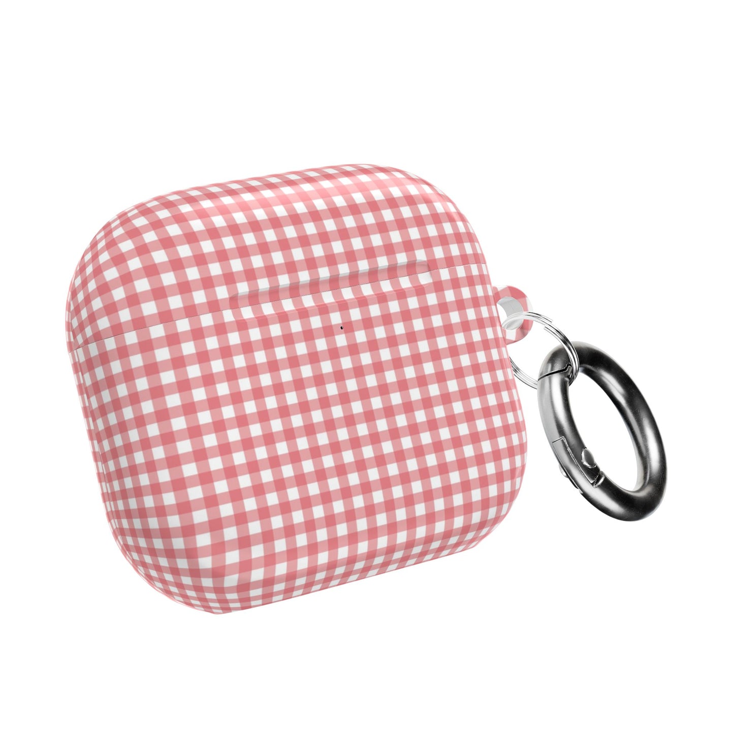 Gingham Pink AirPod Case — Cute Checkered Protective Cover