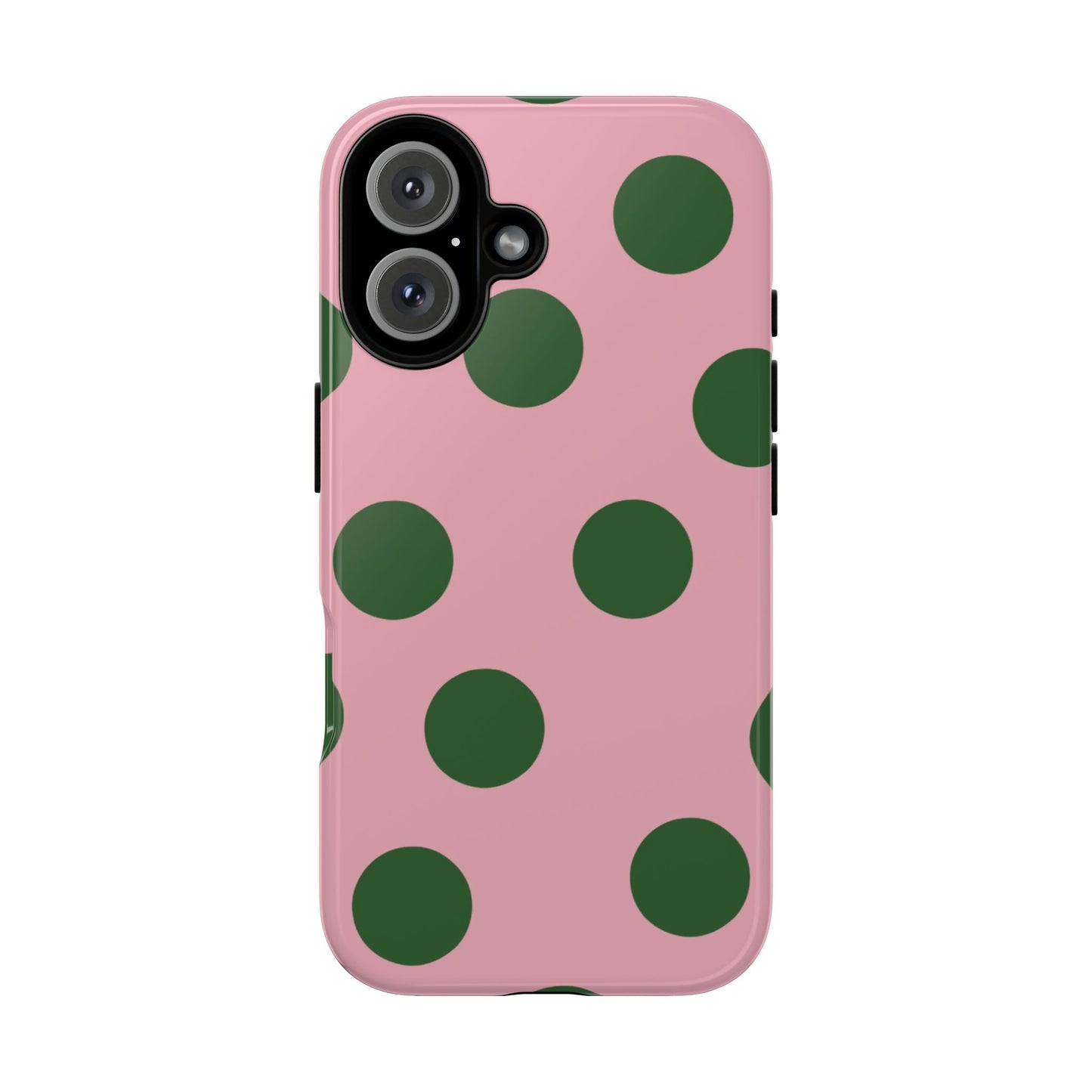 Pink & Green Polka Dot Tough Phone Case