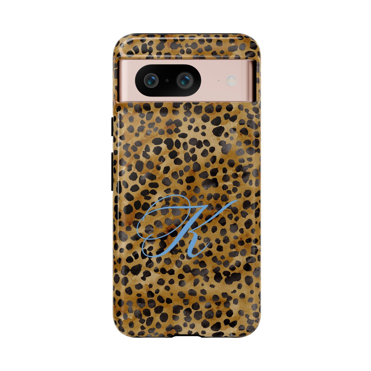 Personalized Initial Leopard Monogram Tough Case