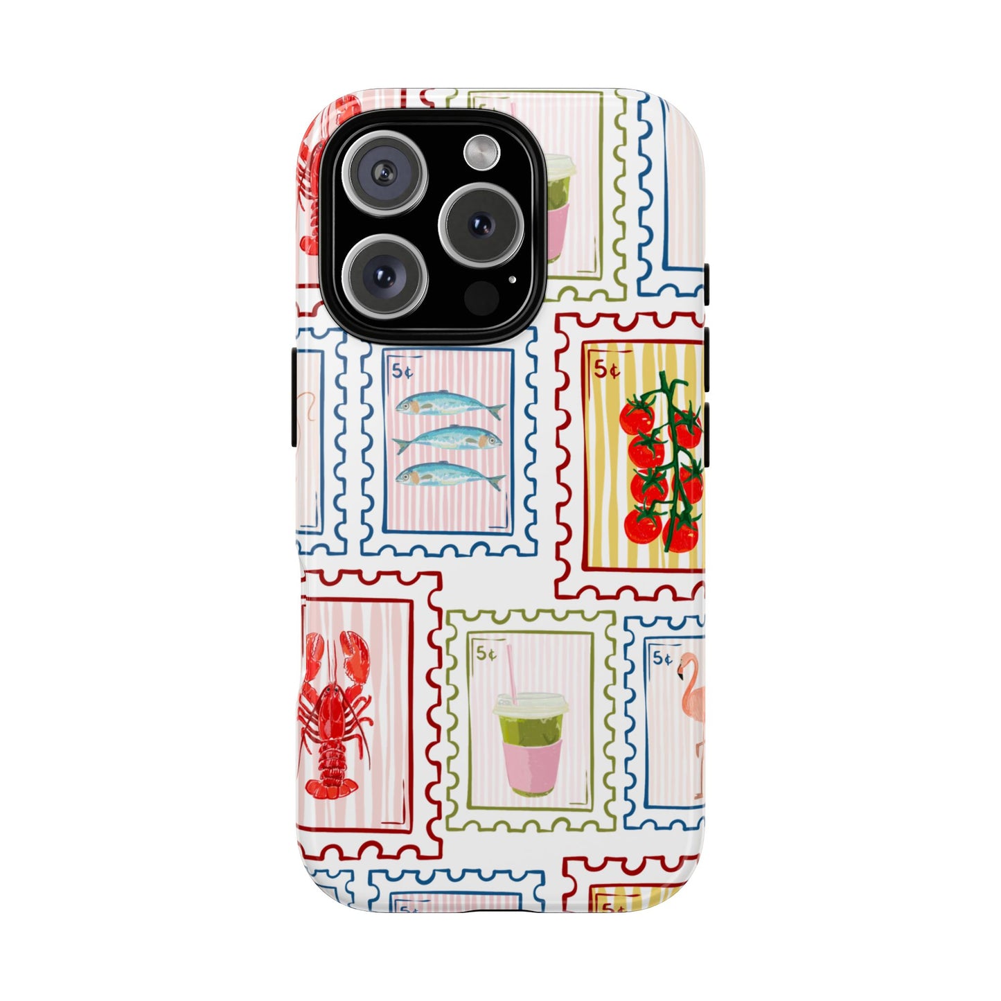 Stamp Pattern Phone Case — Vintage Coastal Icons