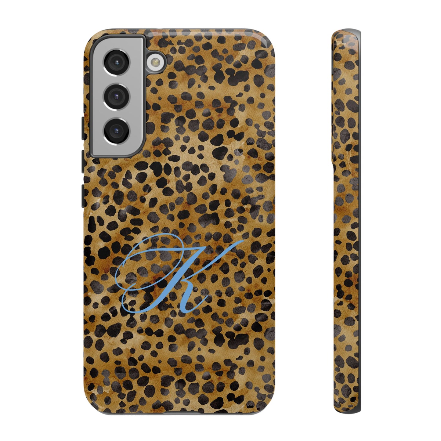 Personalized Initial Leopard Monogram Tough Case