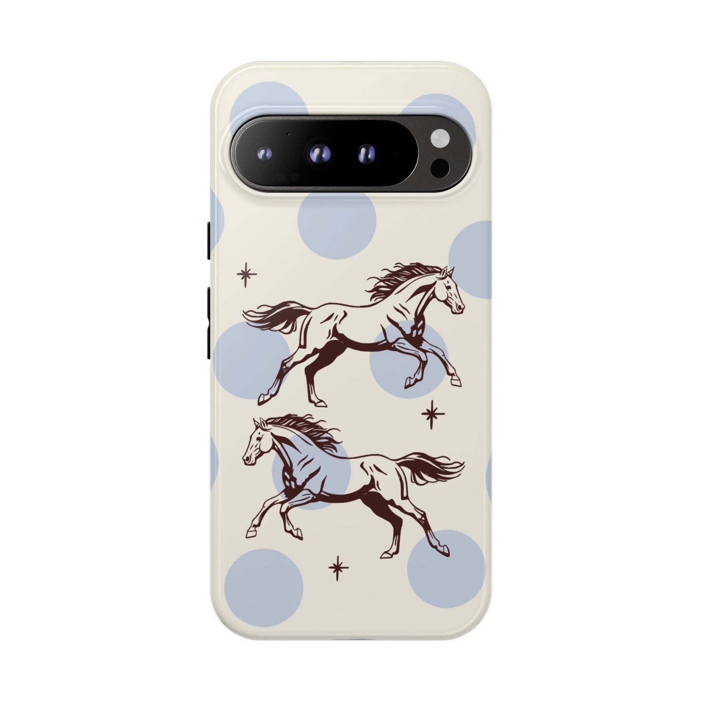 Horse Polka Dot Phone Case — Vintage Running Horses iPhone Cover