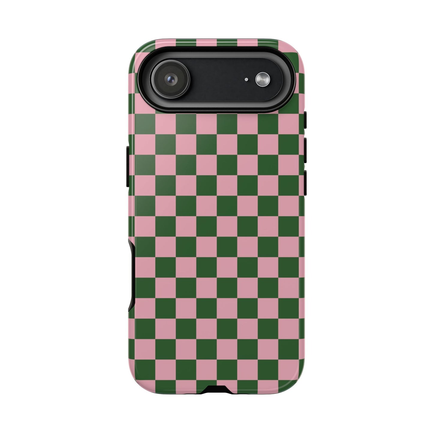Green & Pink Checkered Phone Case