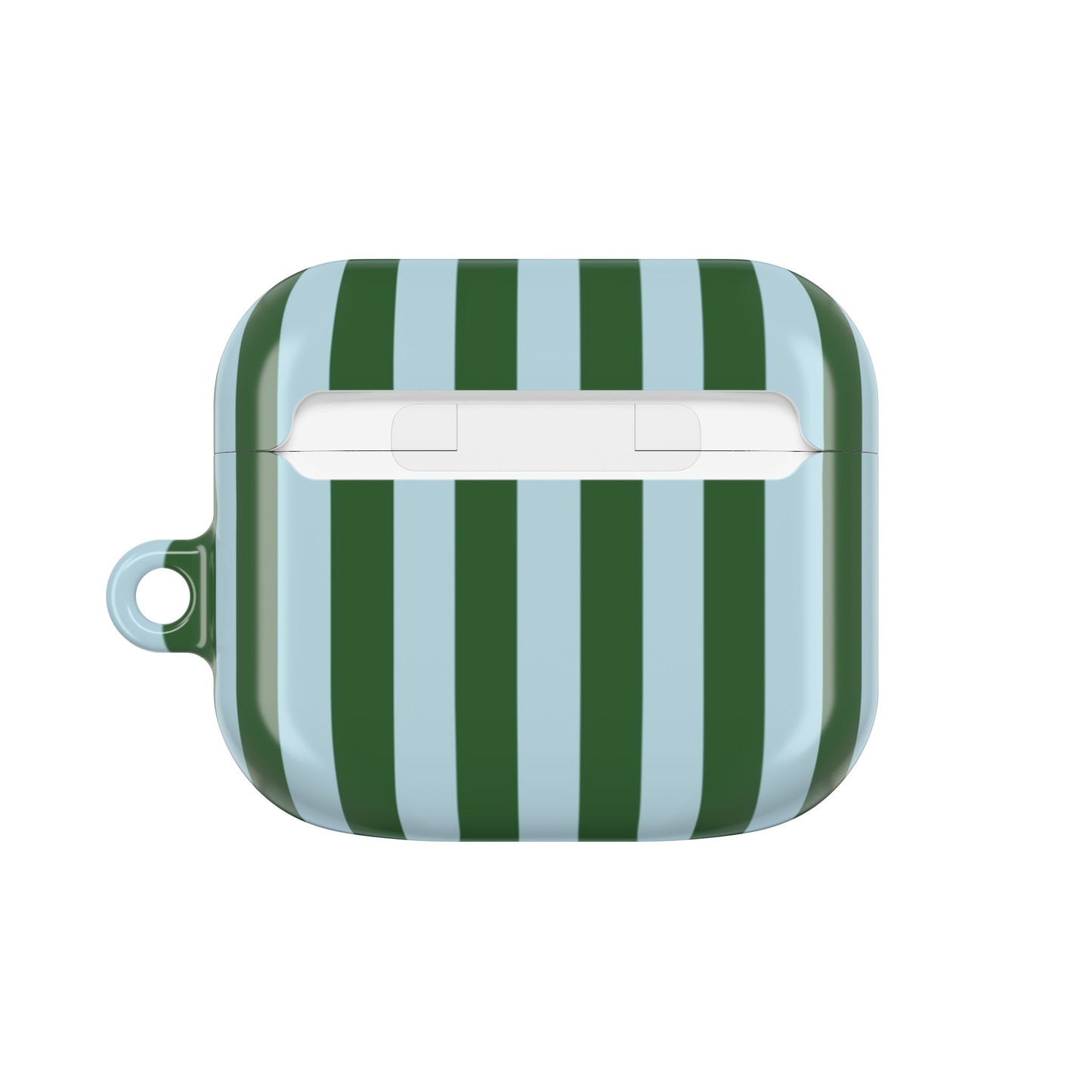 Striped Green AirPod Case – Retro Vertical Stripe Protective Cover