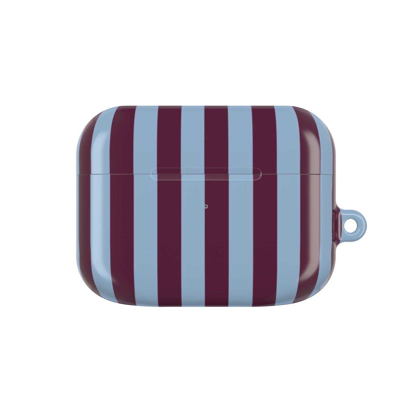 Striped AirPod Case — Blue & Burgundy Protective Cover