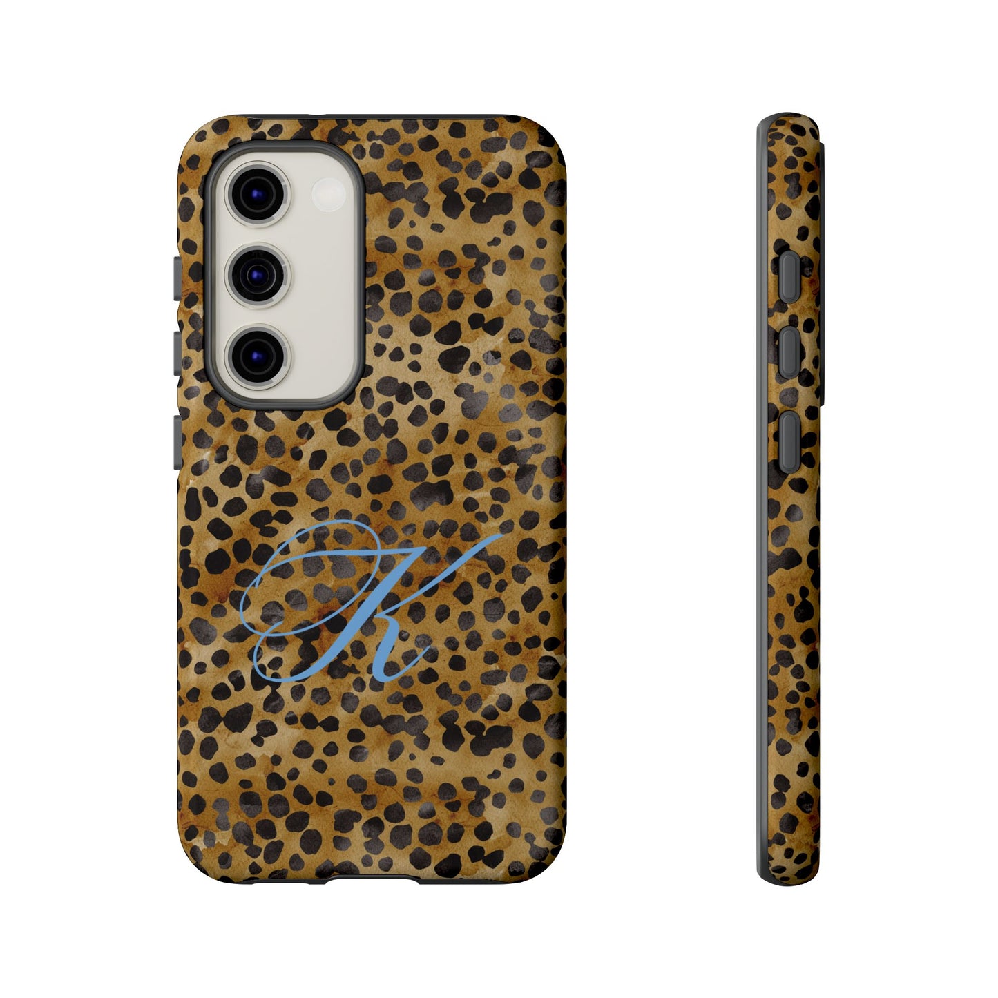 Personalized Initial Leopard Monogram Tough Case