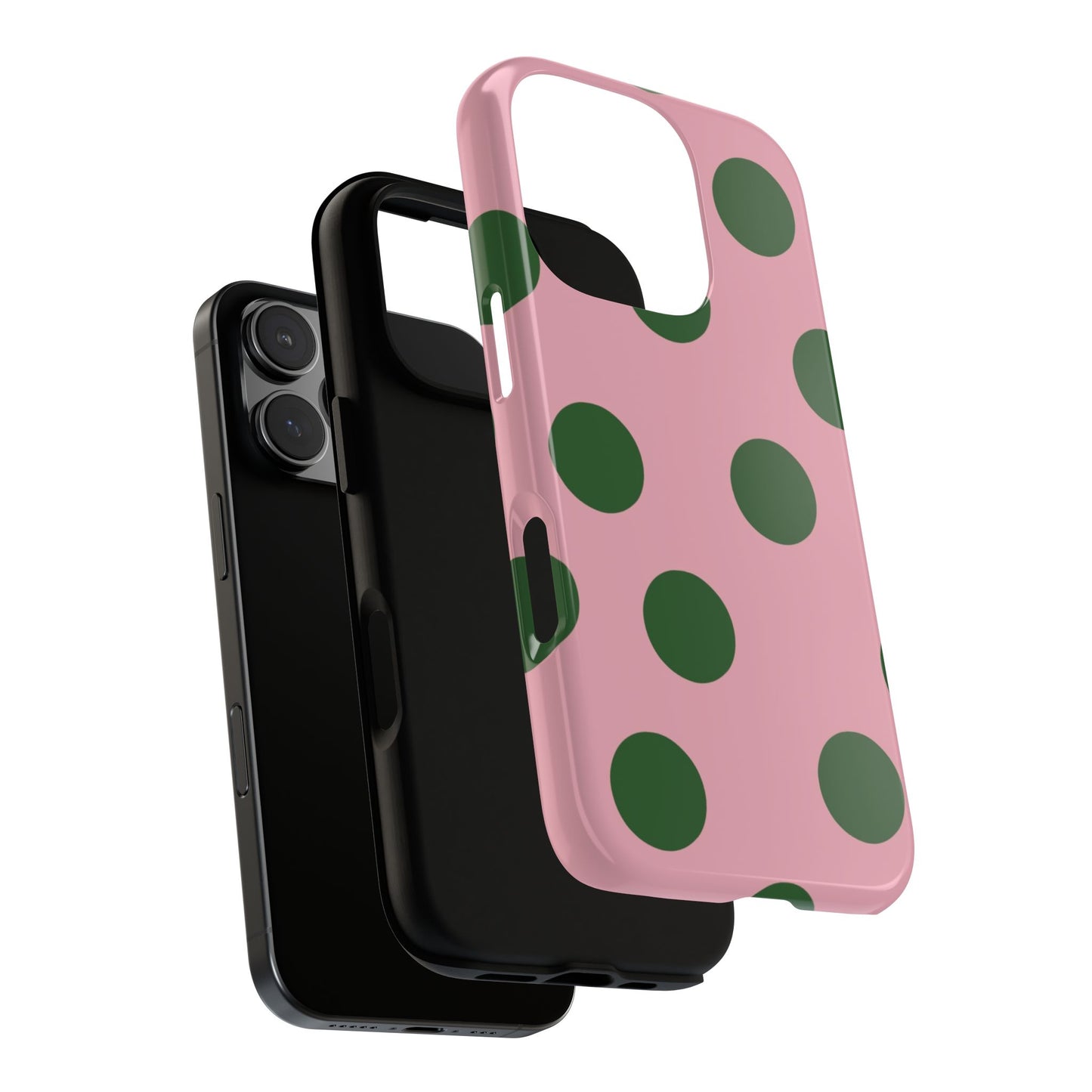 Pink & Green Polka Dot Tough Phone Case