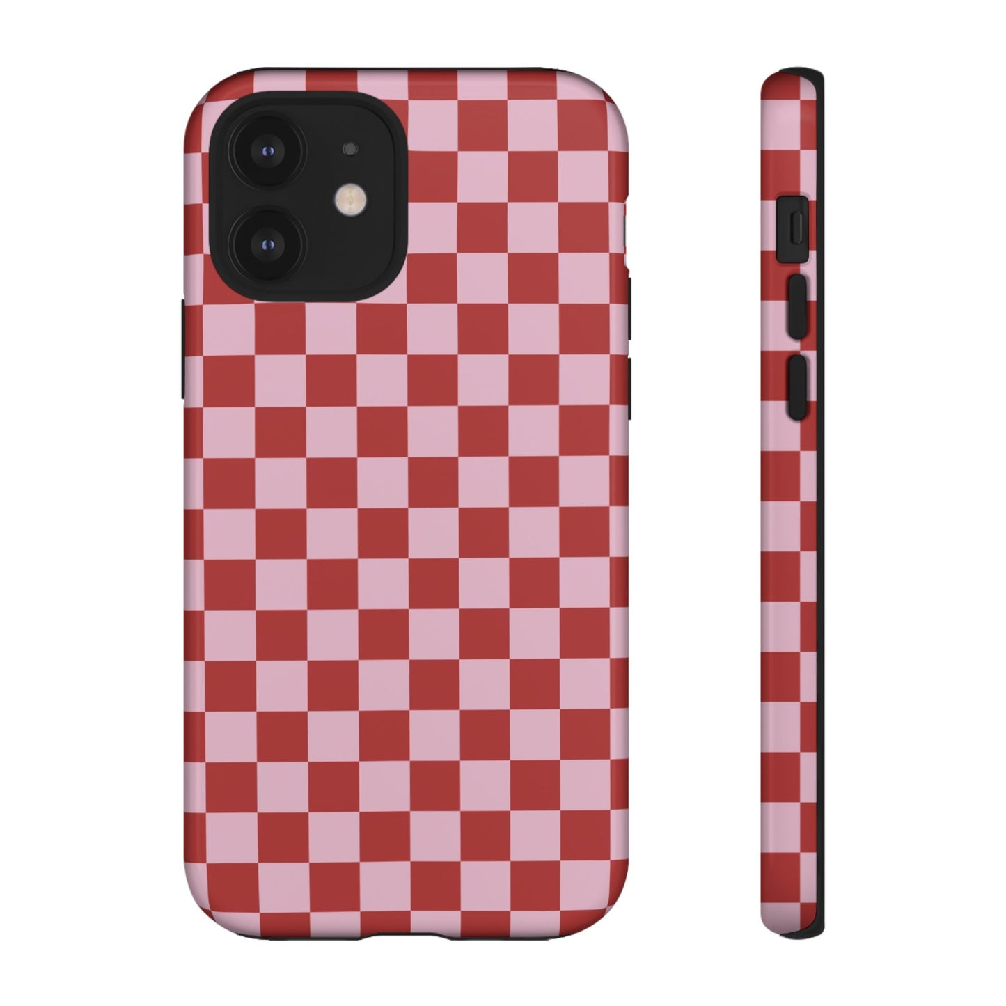 Red & Pink Checkered Phone Case