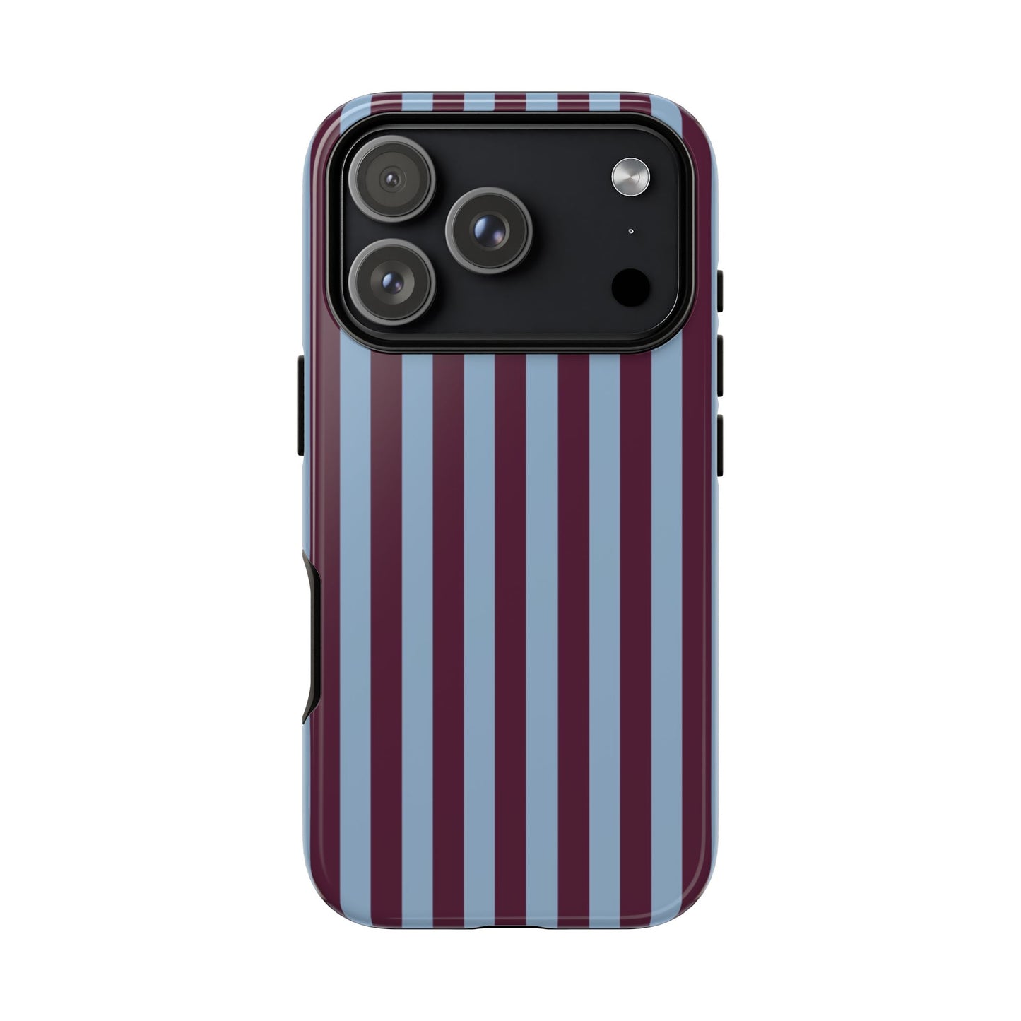 Blue & Burgundy Striped Tough Phone Case