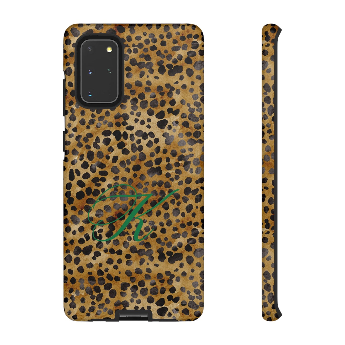 Personalized Initial Leopard Monogram Tough Case