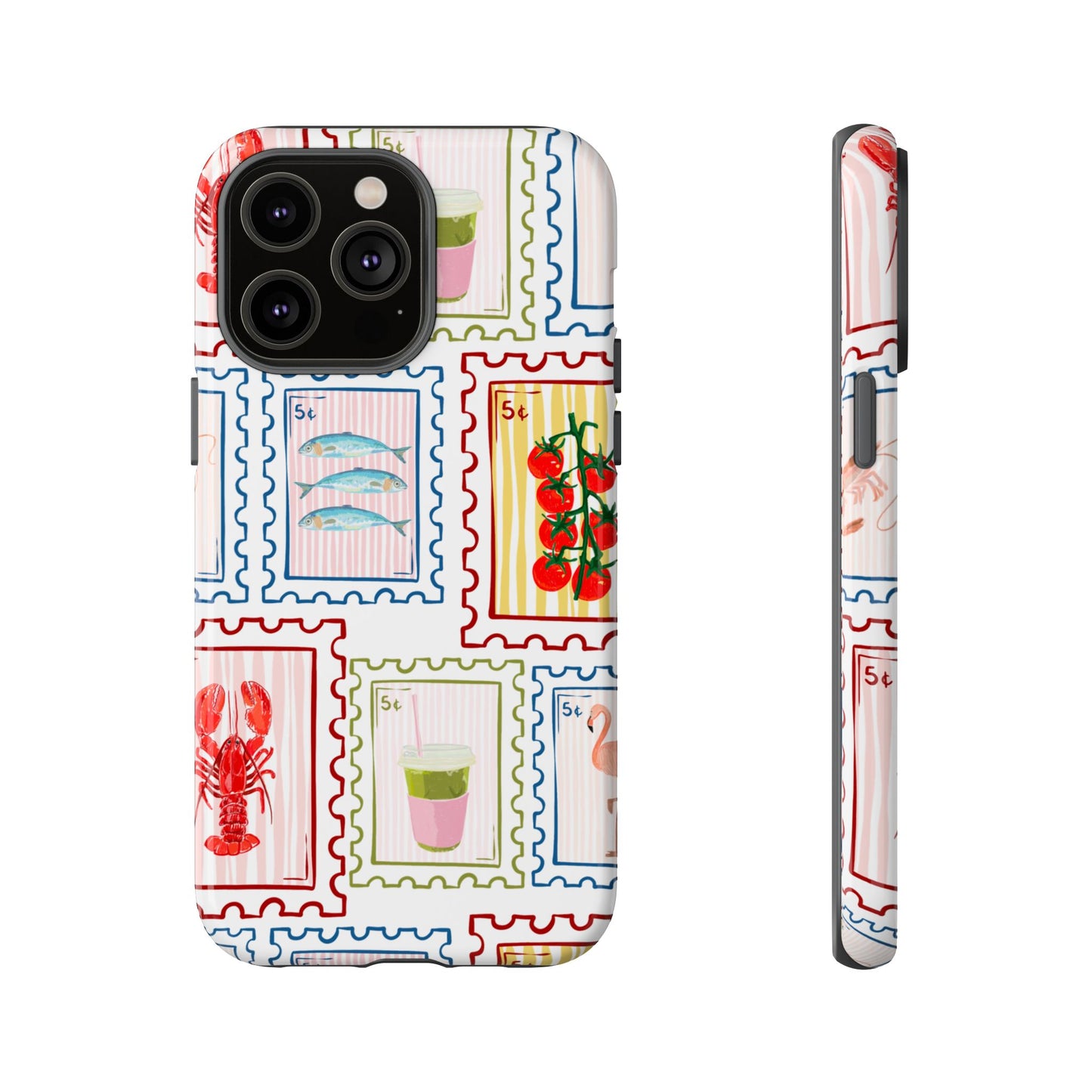Stamp Pattern Phone Case — Vintage Coastal Icons