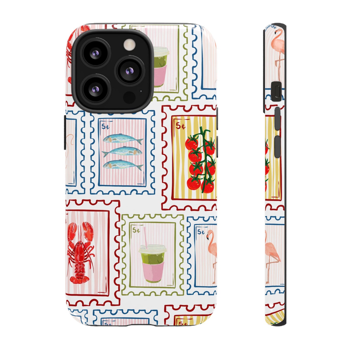Stamp Pattern Phone Case — Vintage Coastal Icons