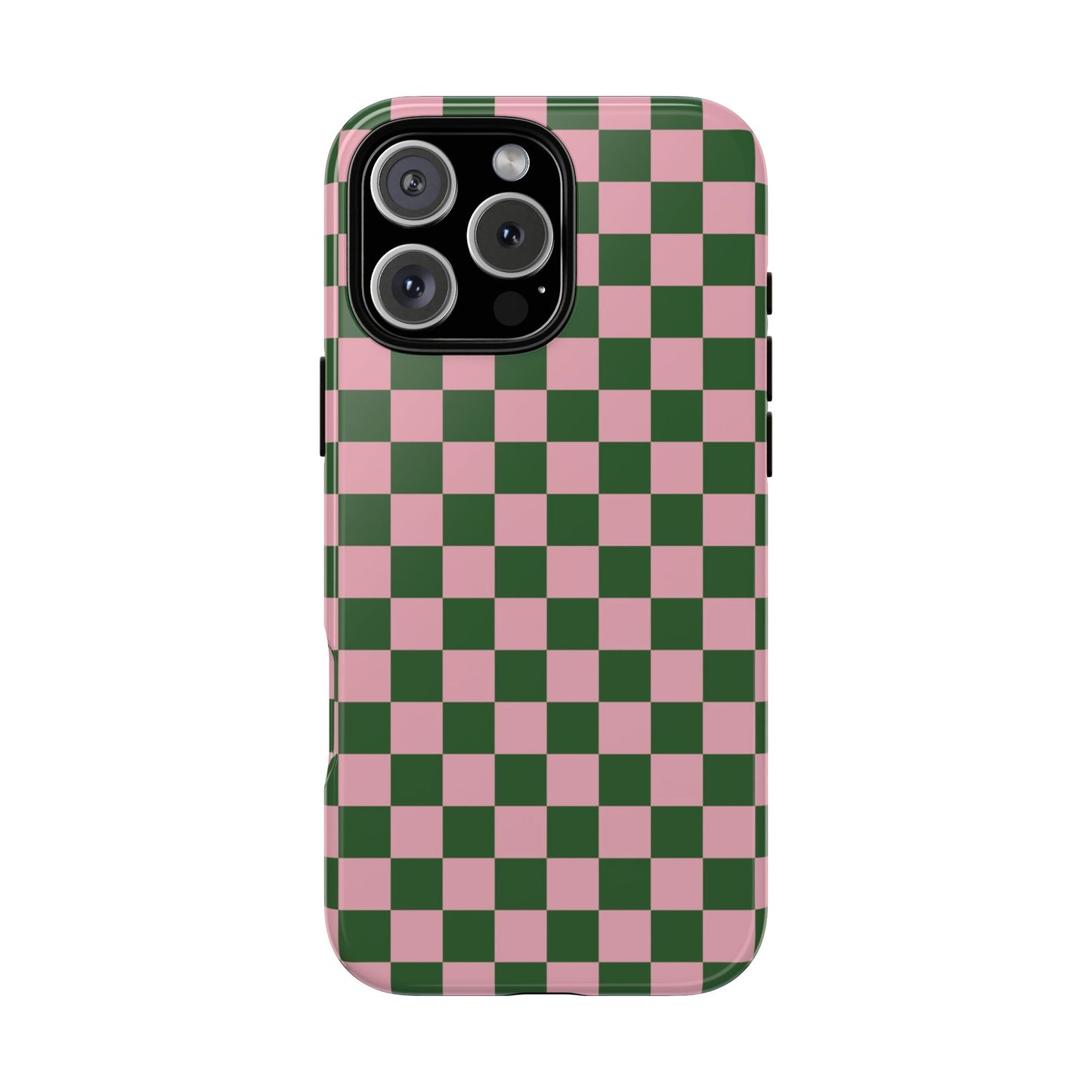 Green & Pink Checkered Phone Case