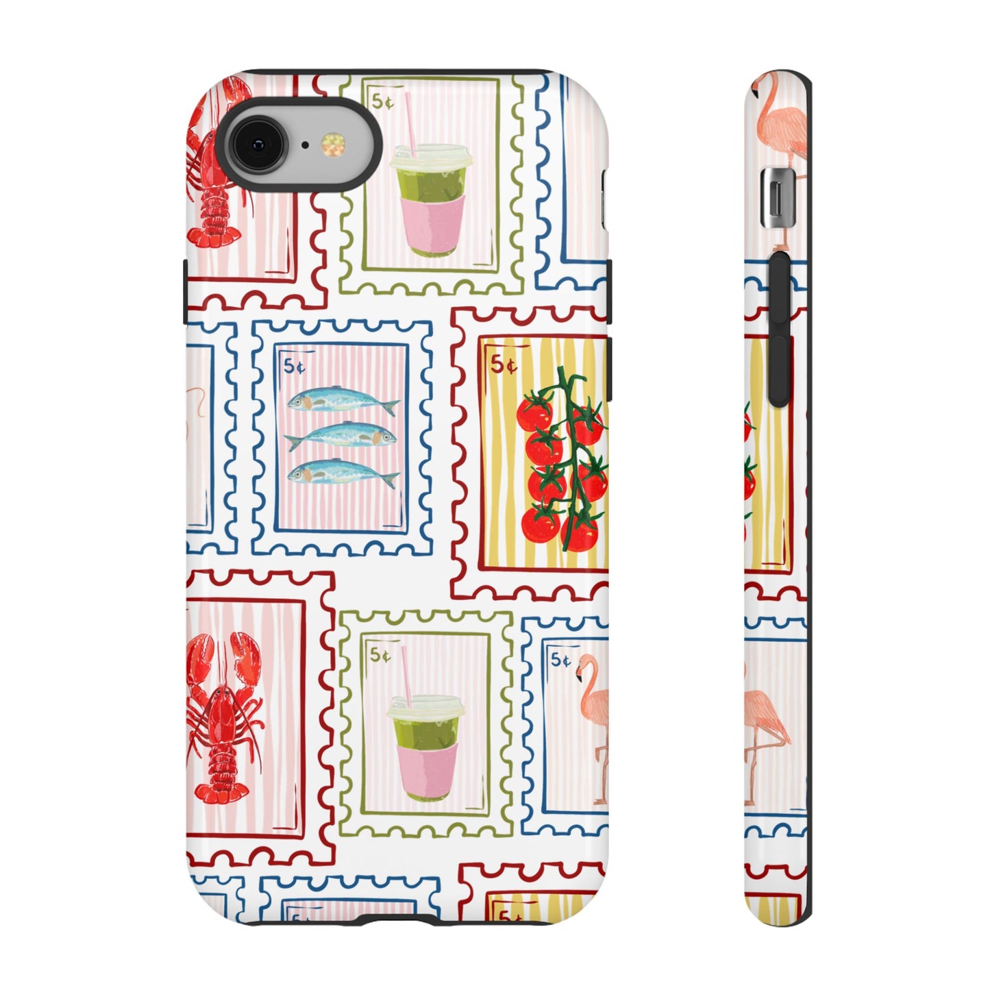 Stamp Pattern Phone Case — Vintage Coastal Icons