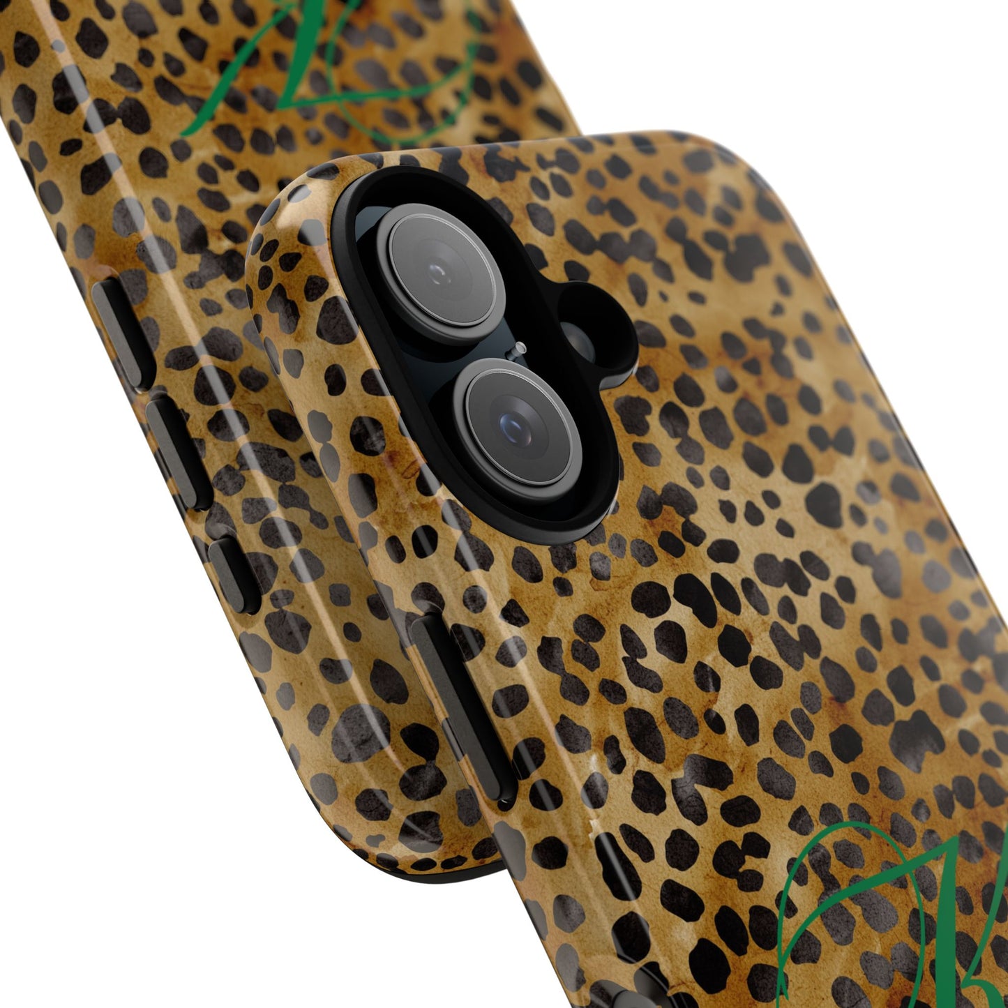 Personalized Initial Leopard Monogram Tough Case