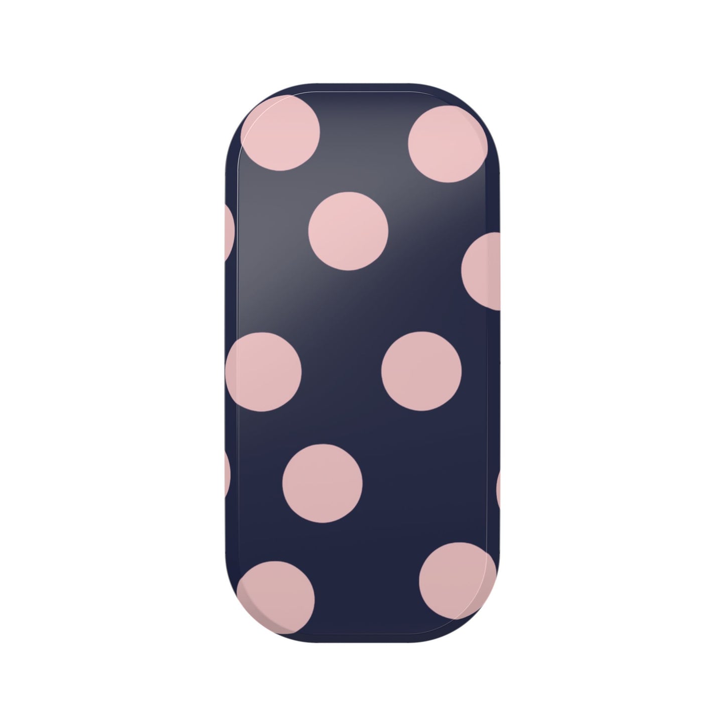 Polka Dot Clickit Phone Stand — Navy with Pink Dots