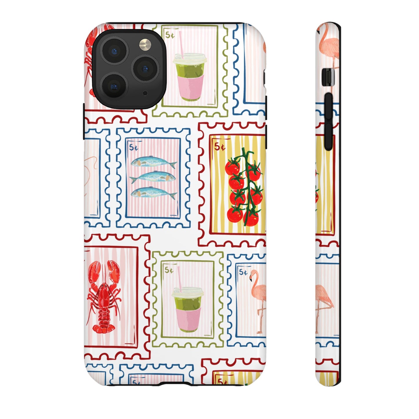 Stamp Pattern Phone Case — Vintage Coastal Icons