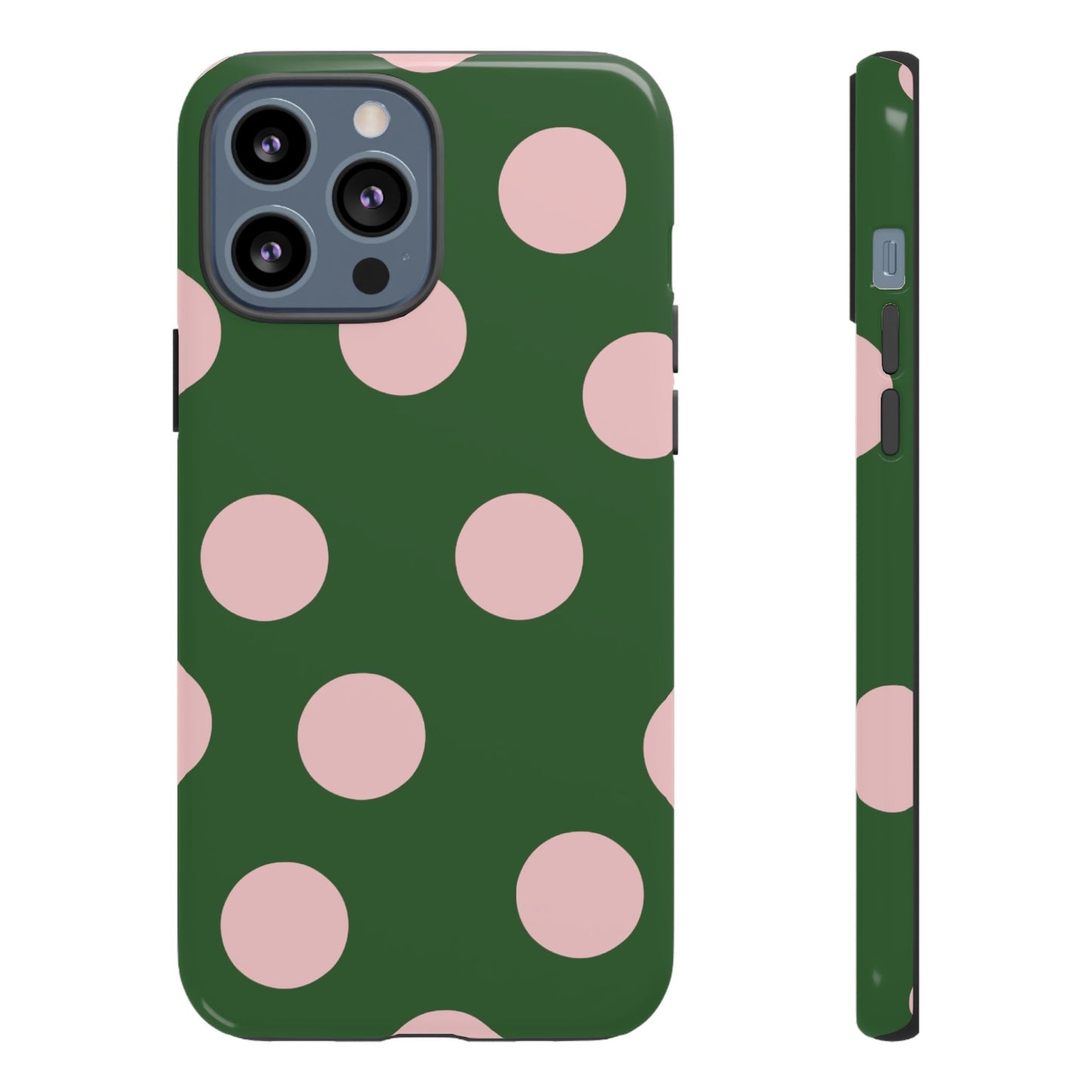 Pink & Green Polka Dot Tough Phone Case