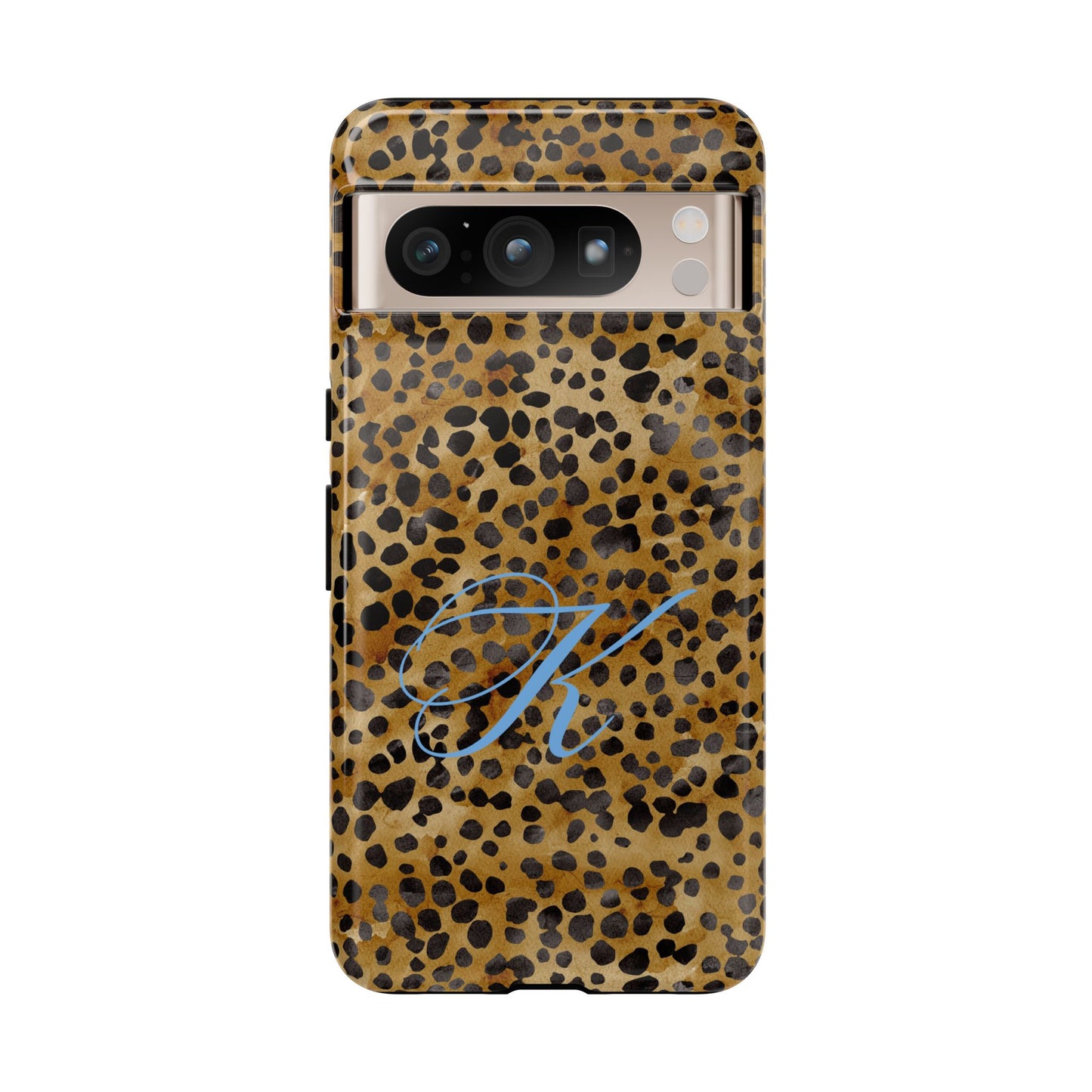 Personalized Initial Leopard Monogram Tough Case