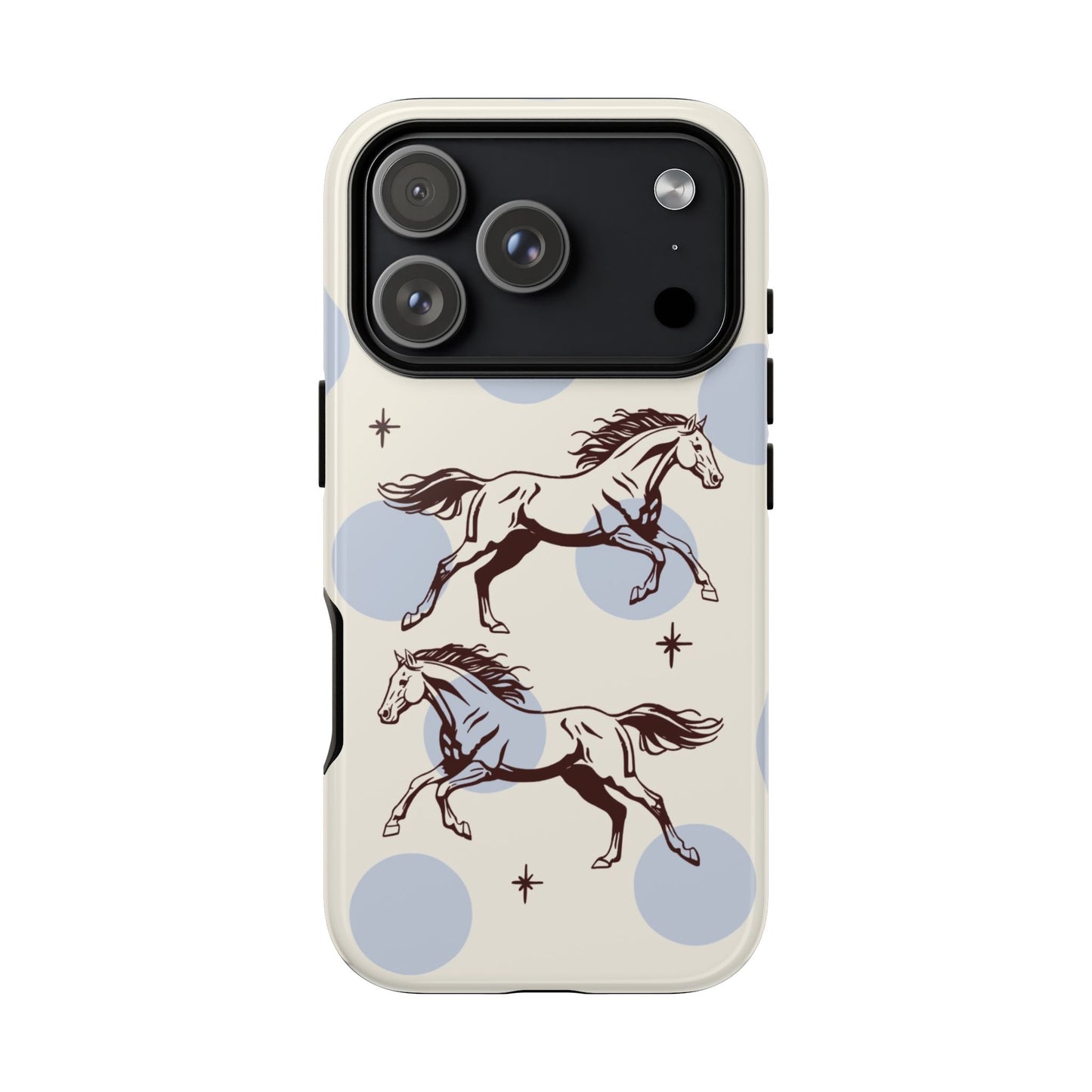Horse Polka Dot Phone Case — Vintage Running Horses iPhone Cover