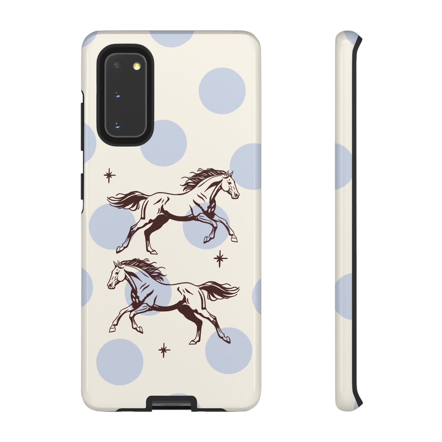 Horse Polka Dot Phone Case — Vintage Running Horses iPhone Cover