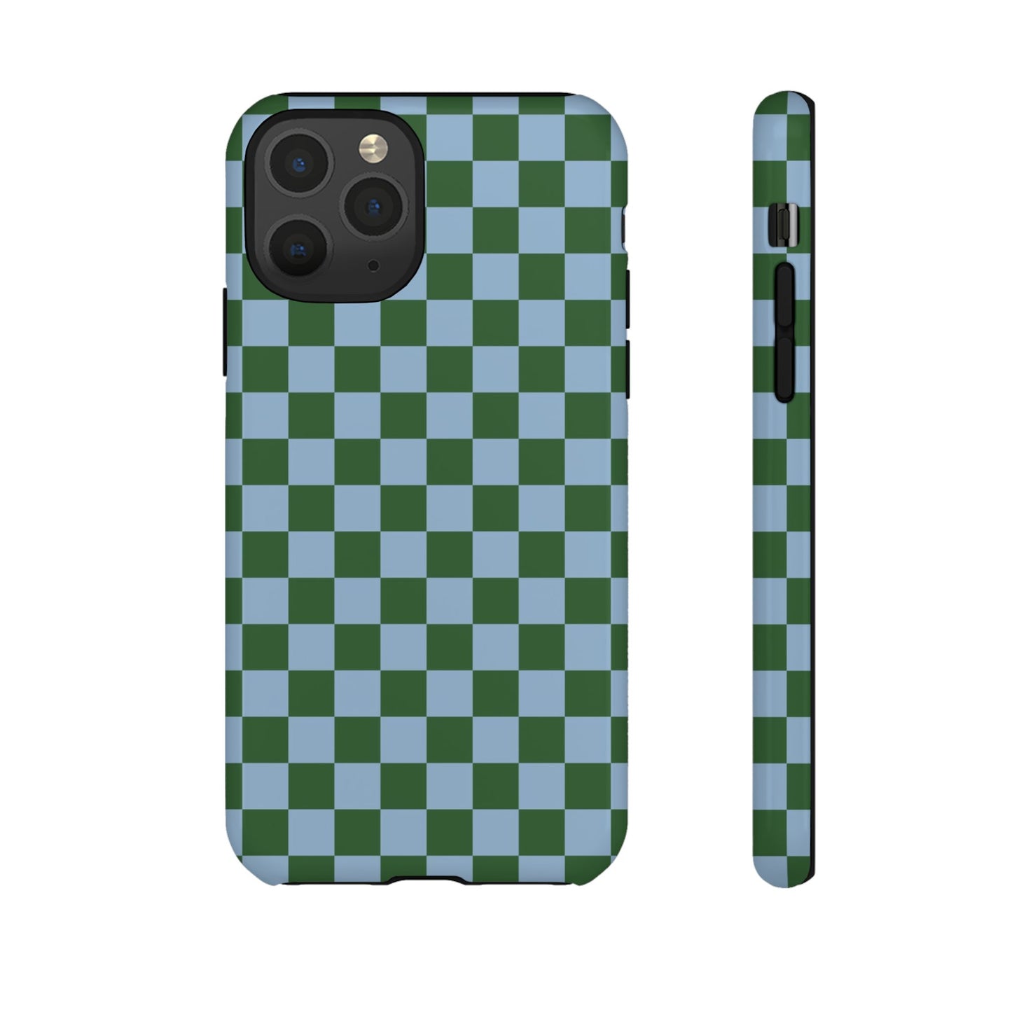 Green & Blue Checkered Phone Case