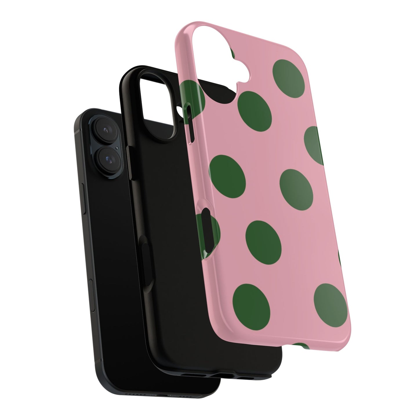 Pink & Green Polka Dot Tough Phone Case
