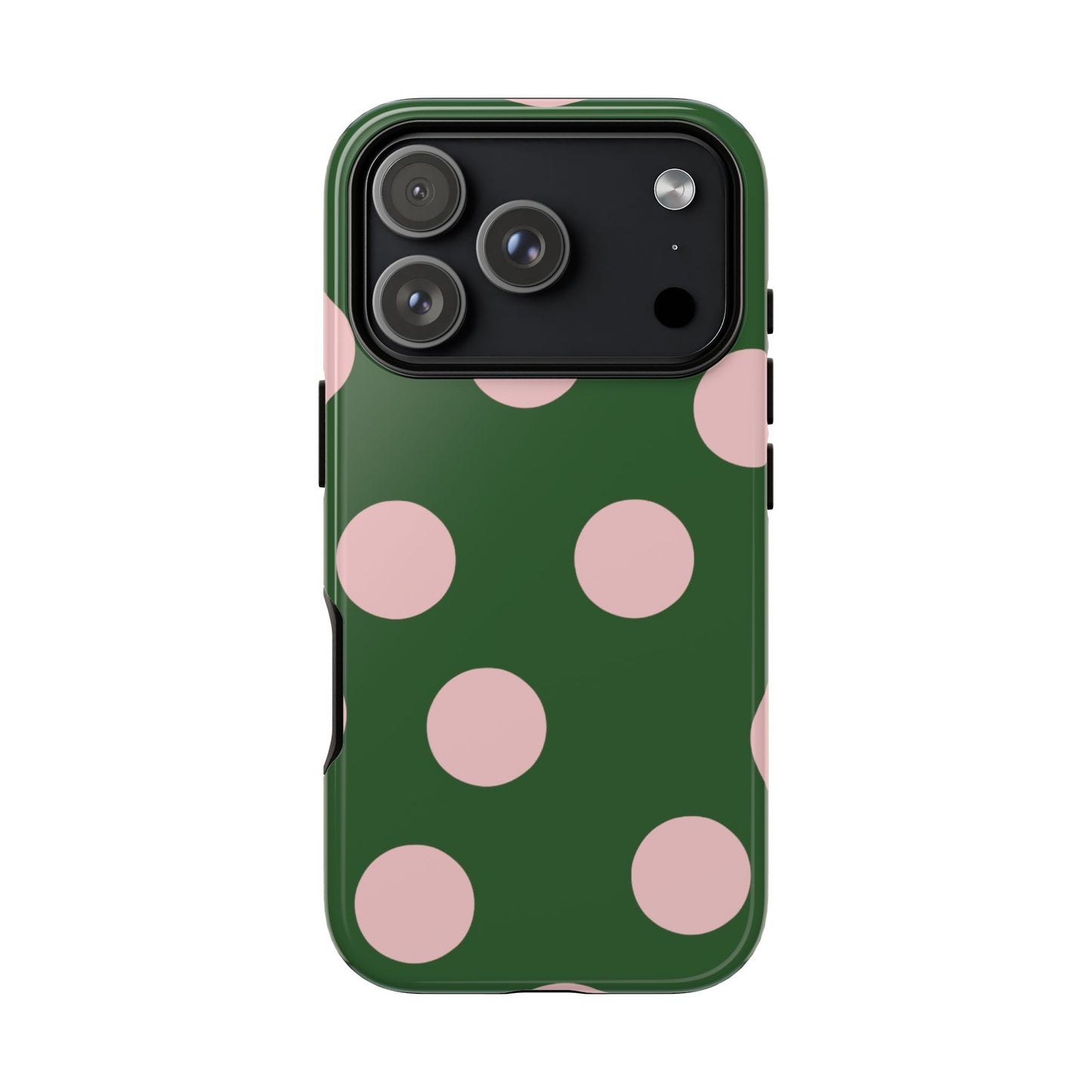 Pink & Green Polka Dot Tough Phone Case