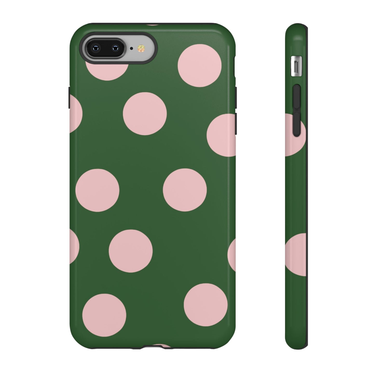 Pink & Green Polka Dot Tough Phone Case