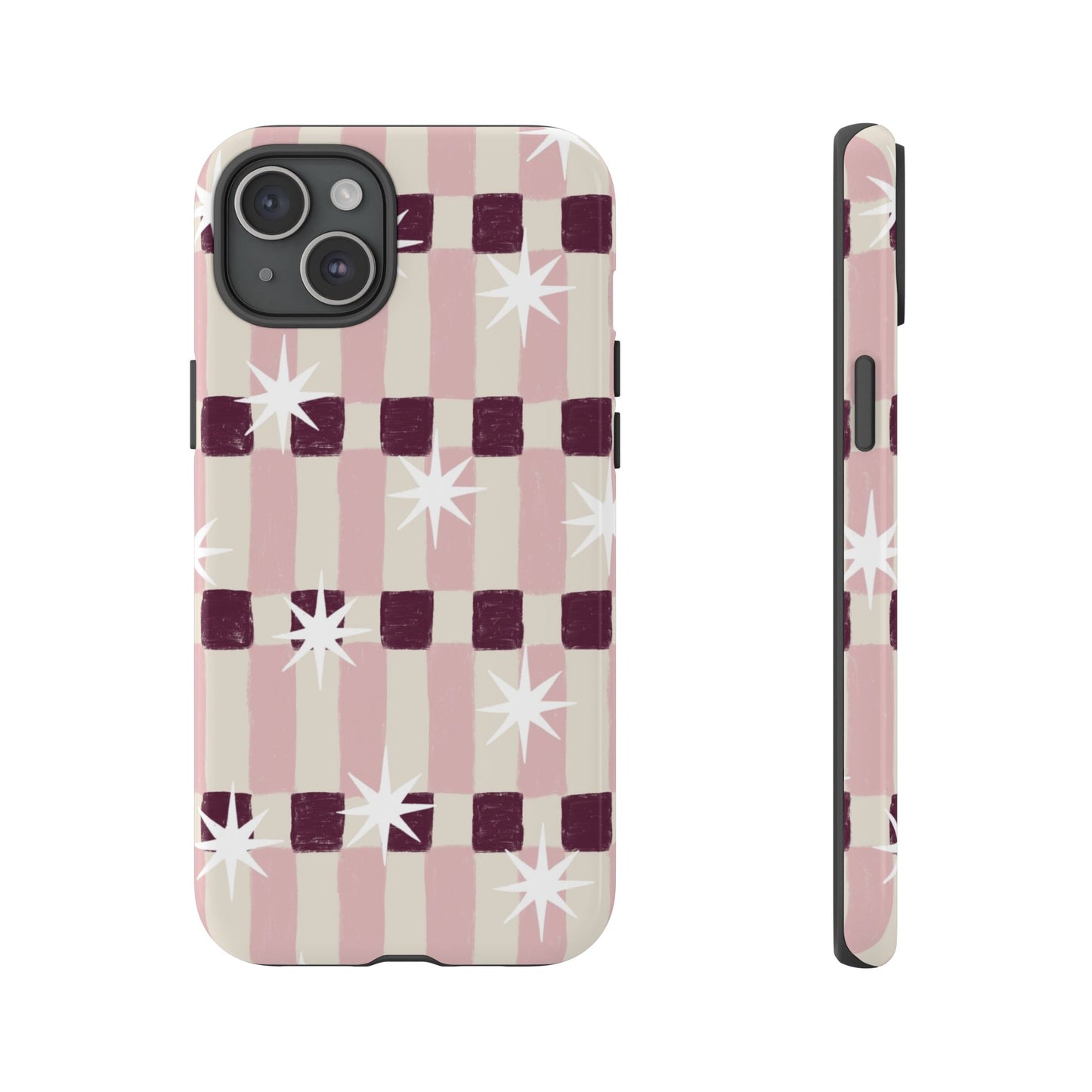 Pink Retro Starburst Tough Phone Case