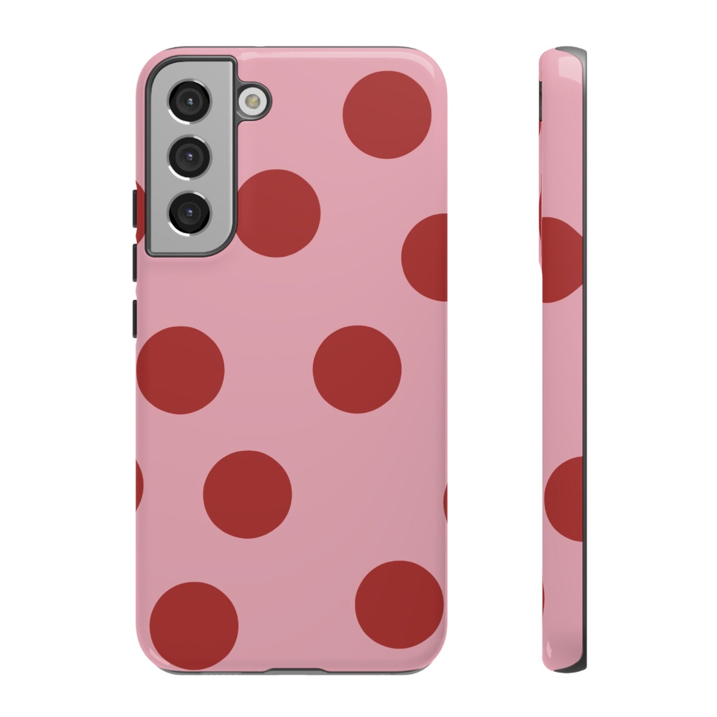 Pink & Red Polka Dot Tough Phone Case