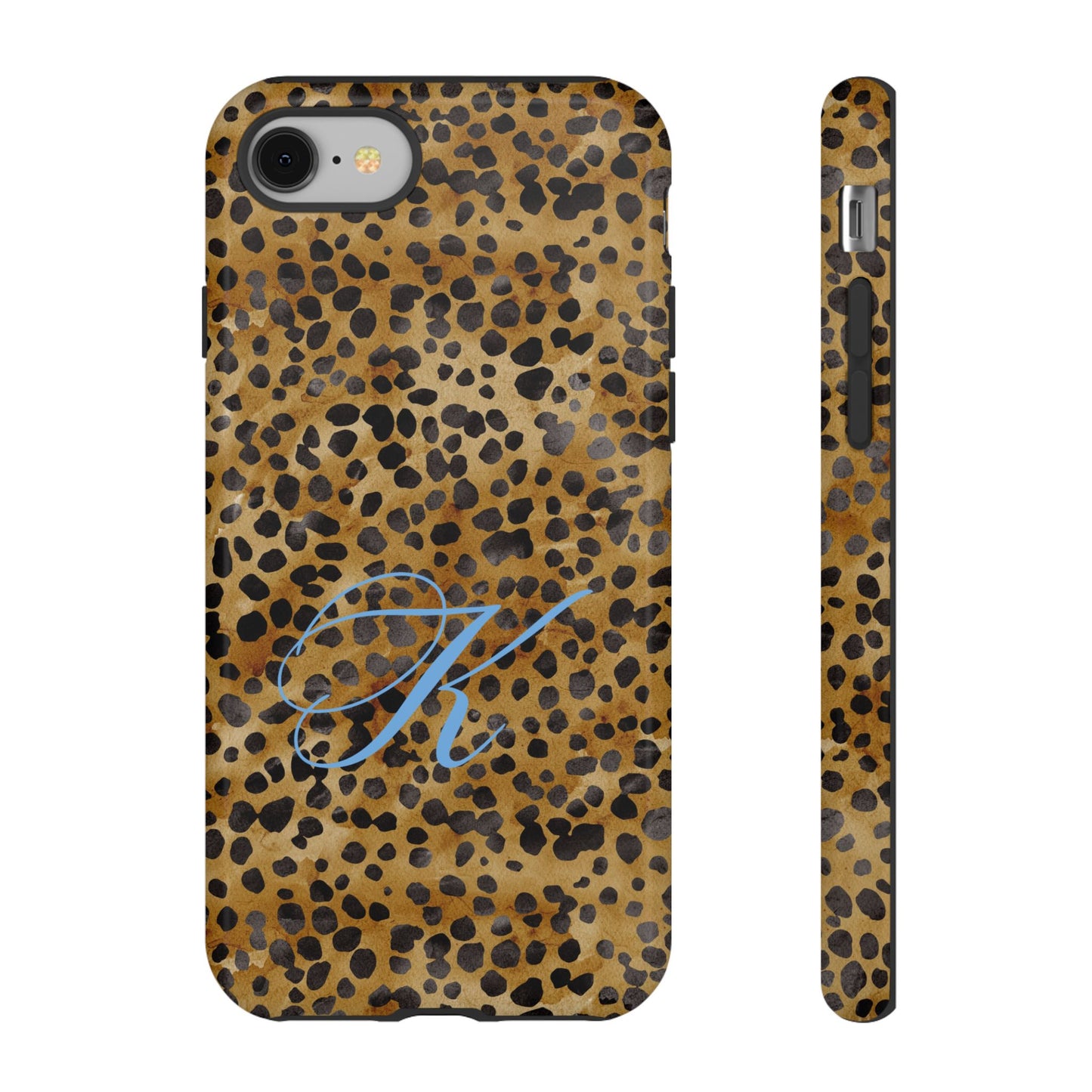 Personalized Initial Leopard Monogram Tough Case