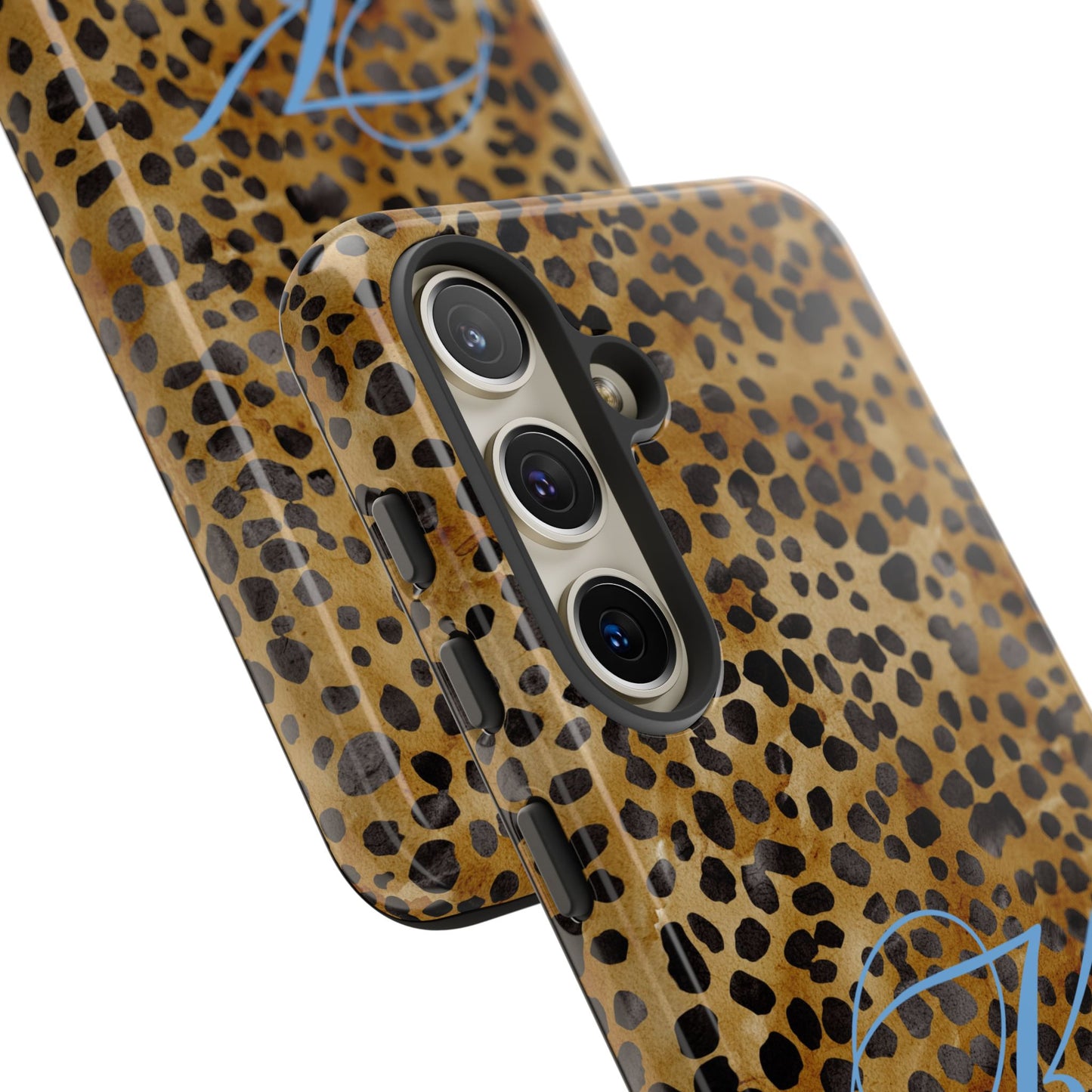 Personalized Initial Leopard Monogram Tough Case