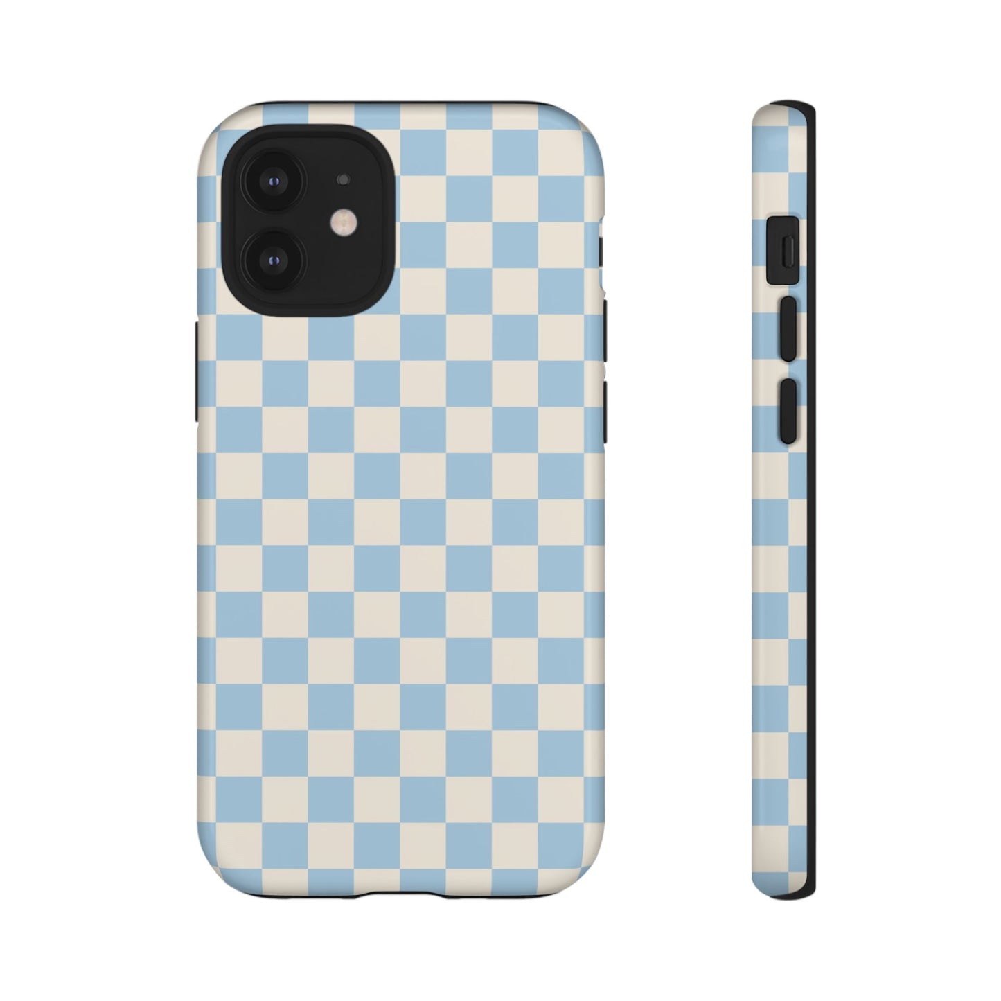 Blue & Beige Checkered Phone Case