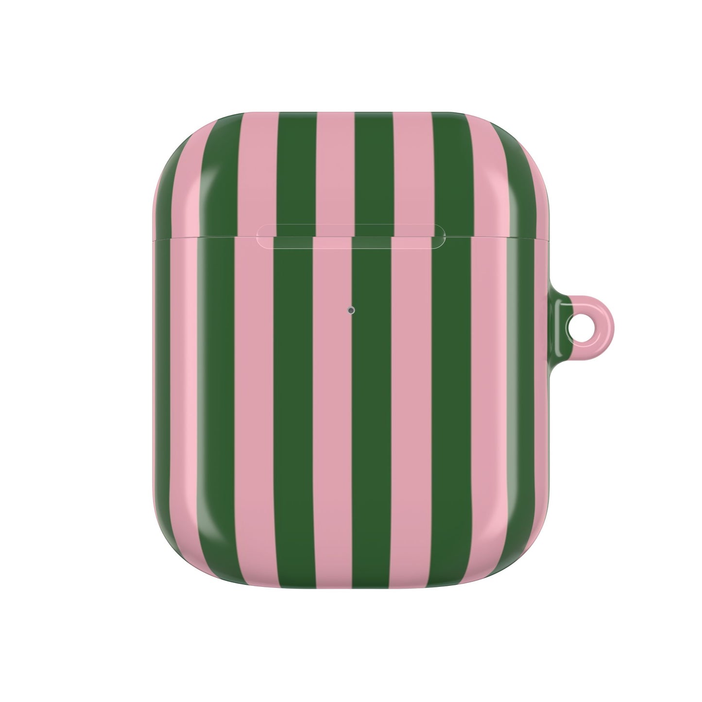 AirPods Case — Pink & Green Vertical Stripe Protective Cover