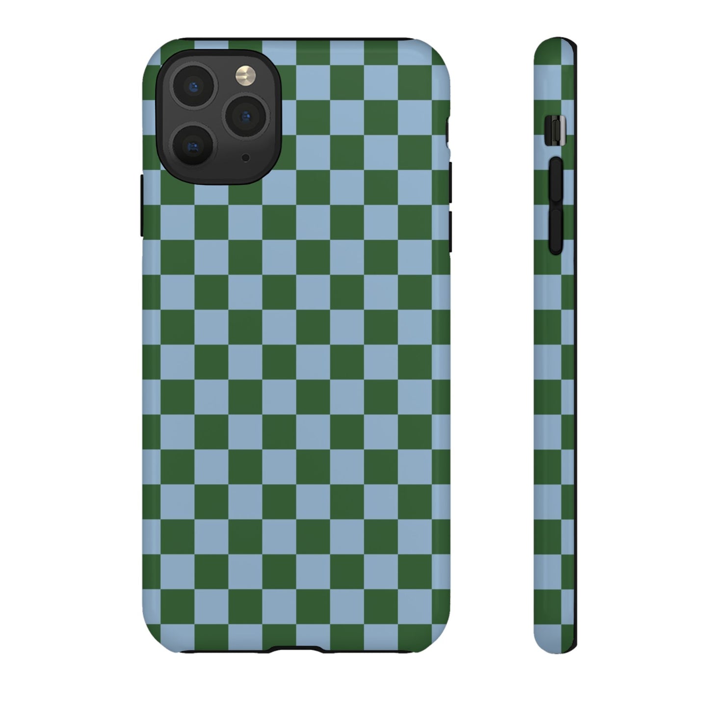 Green & Blue Checkered Phone Case