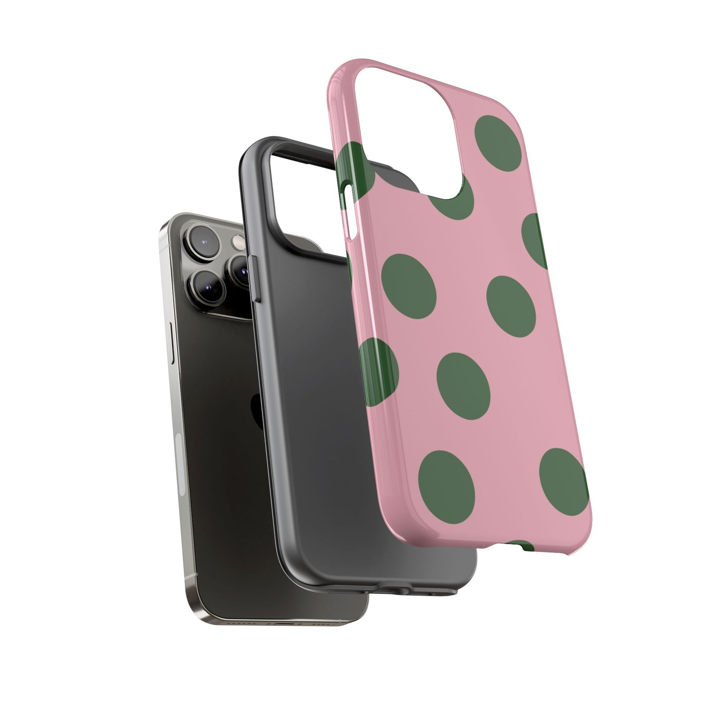 Pink & Green Polka Dot Tough Phone Case