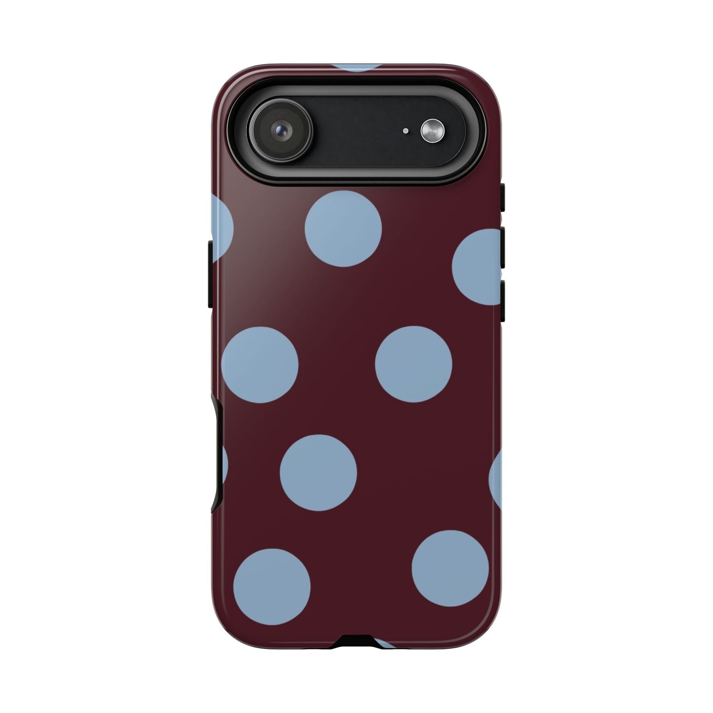 Blue & Burgundy Polka Dot Tough Phone Case